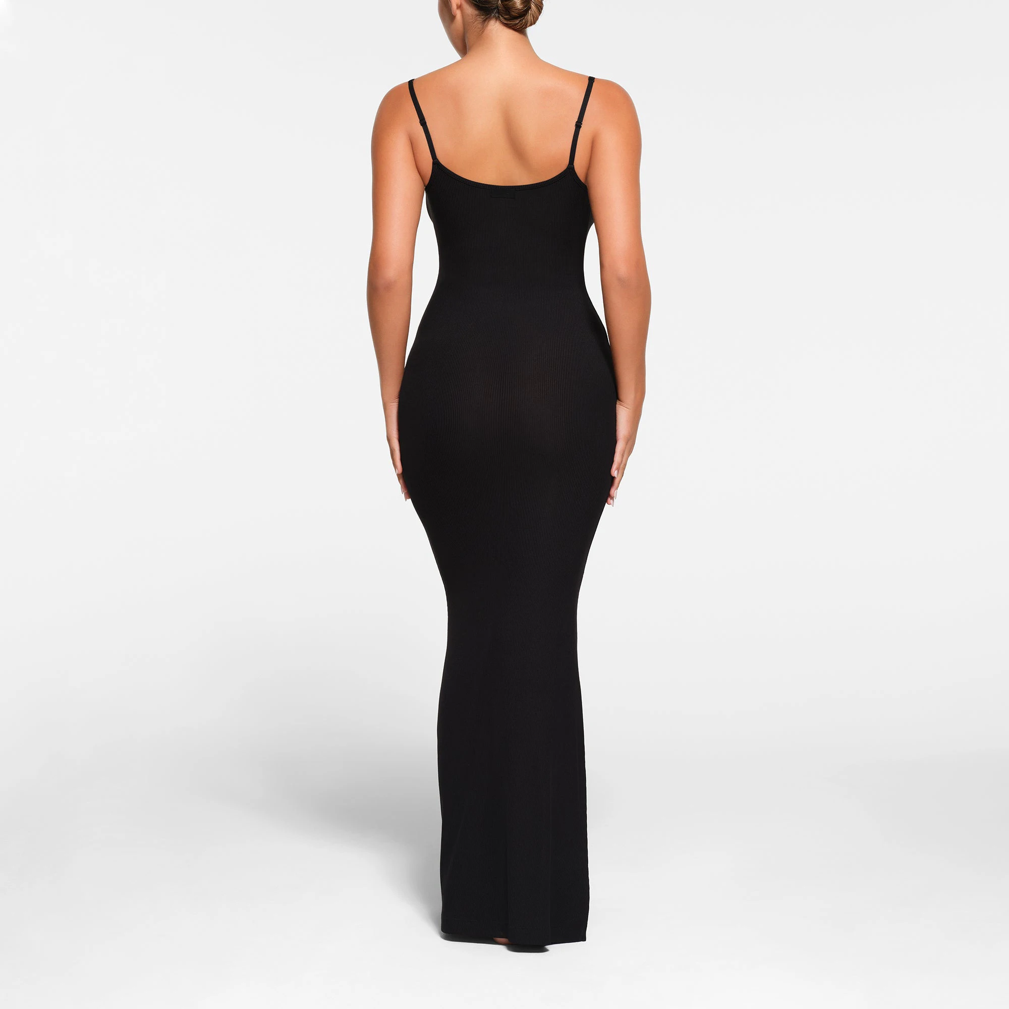 Skims Petite Long Slip Dress | Onyx | Black | Soft Lounge | LP | Women's Skims Petite Long Slip Dress | Onyx | Black | Soft Lounge | LP | Women's