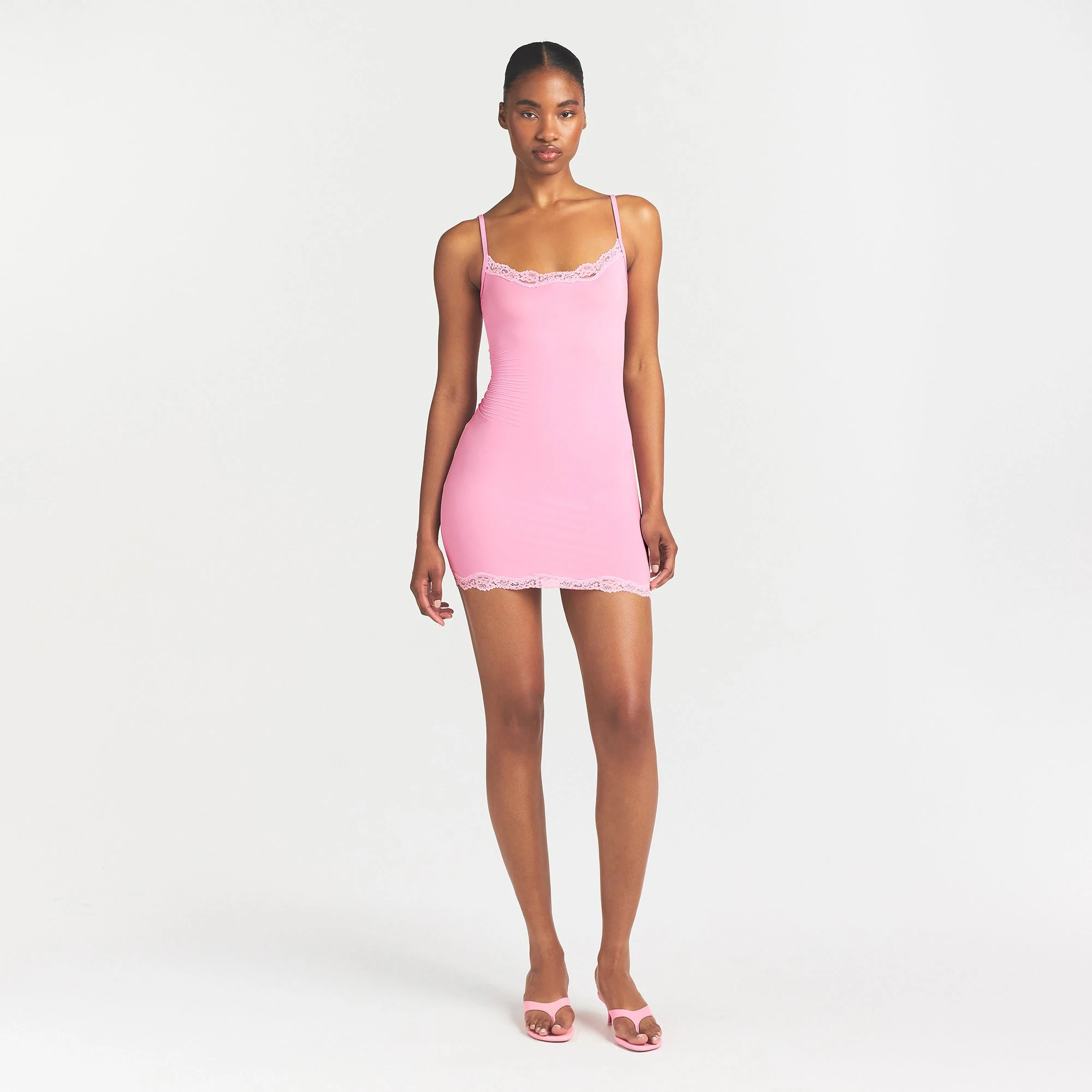 SKIMS Slip Dress | Bubble Gum Tonal | Pink | Fits Everybody Lace | XL | X-Large | Women's SKIMS Slip Dress | Bubble Gum Tonal | Pink | Fits Everybody Lace | XL | X-Large | Women's