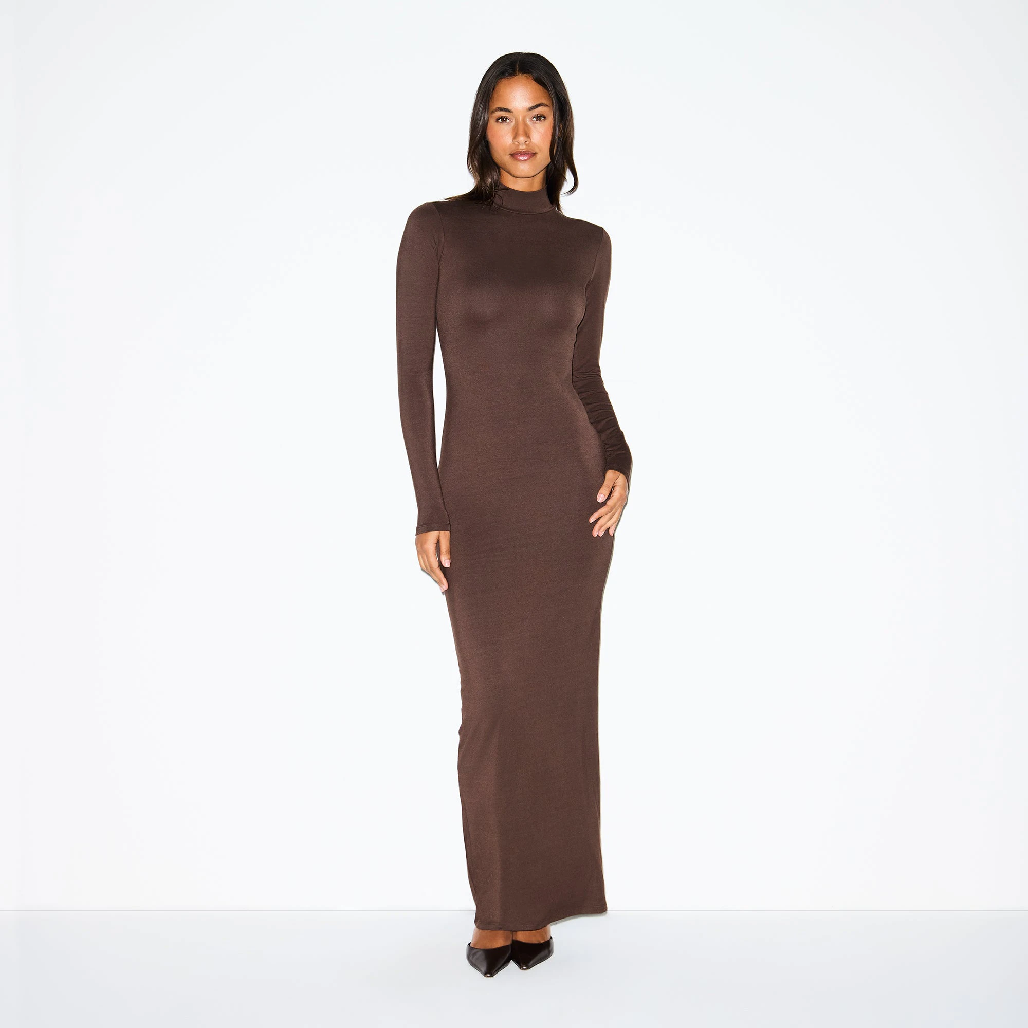 SMOOTH LAYERS TURTLENECK LONG DRESS | ESPRESSO | SKIMS SMOOTH LAYERS TURTLENECK LONG DRESS | ESPRESSO | SKIMS