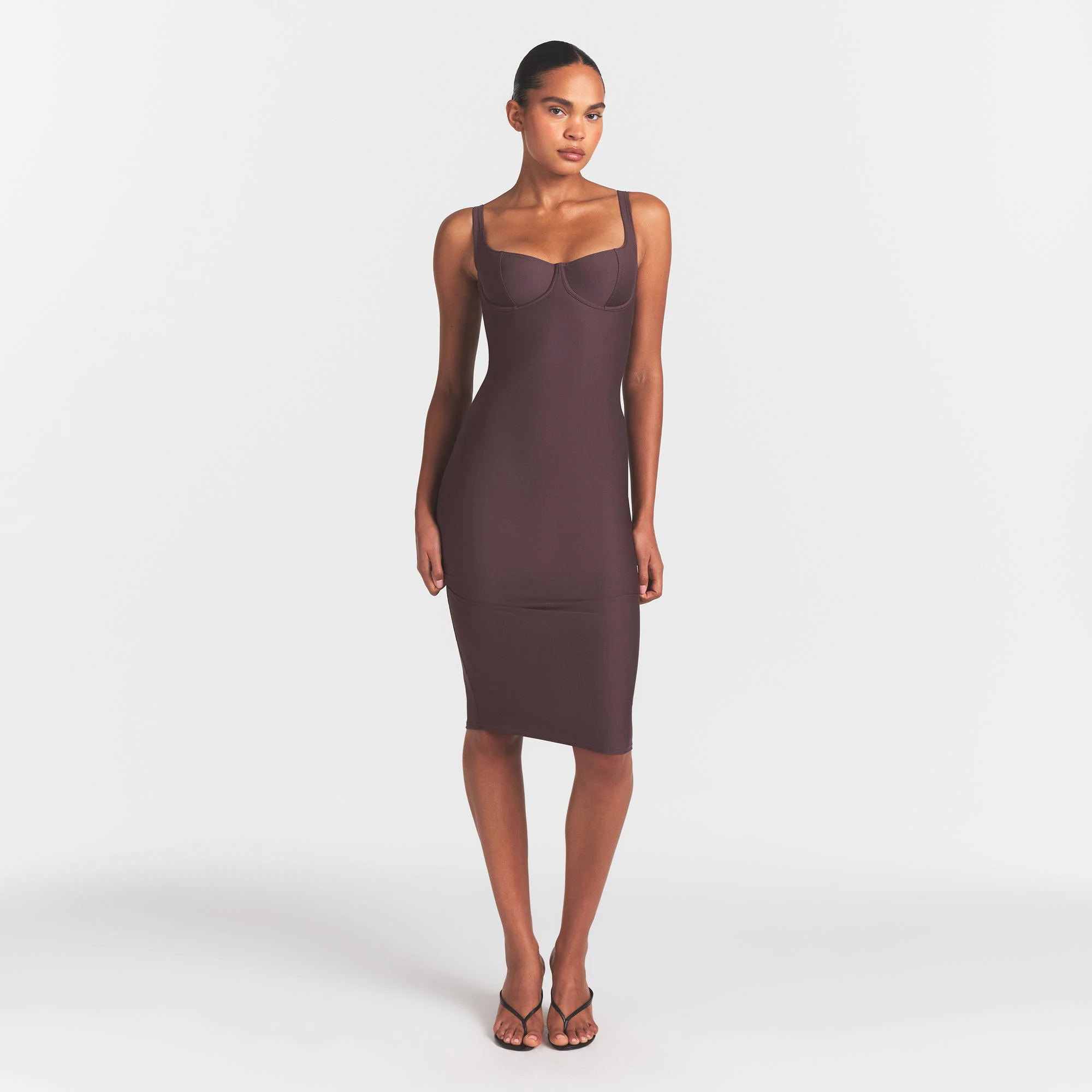 SKIMS BODY MIDI DRESS | RAISIN | SKIMS SKIMS BODY MIDI DRESS | RAISIN | SKIMS