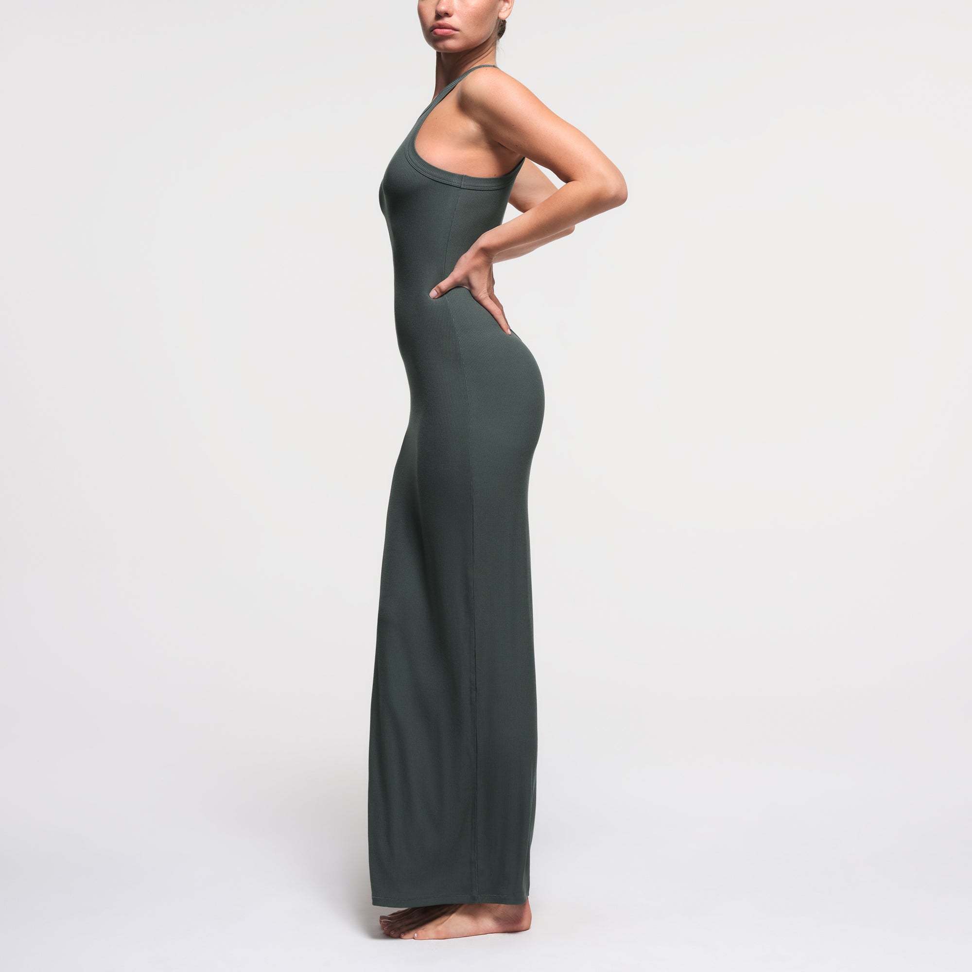 SOFT LOUNGE LONG TANK DRESS | DEEP SEA