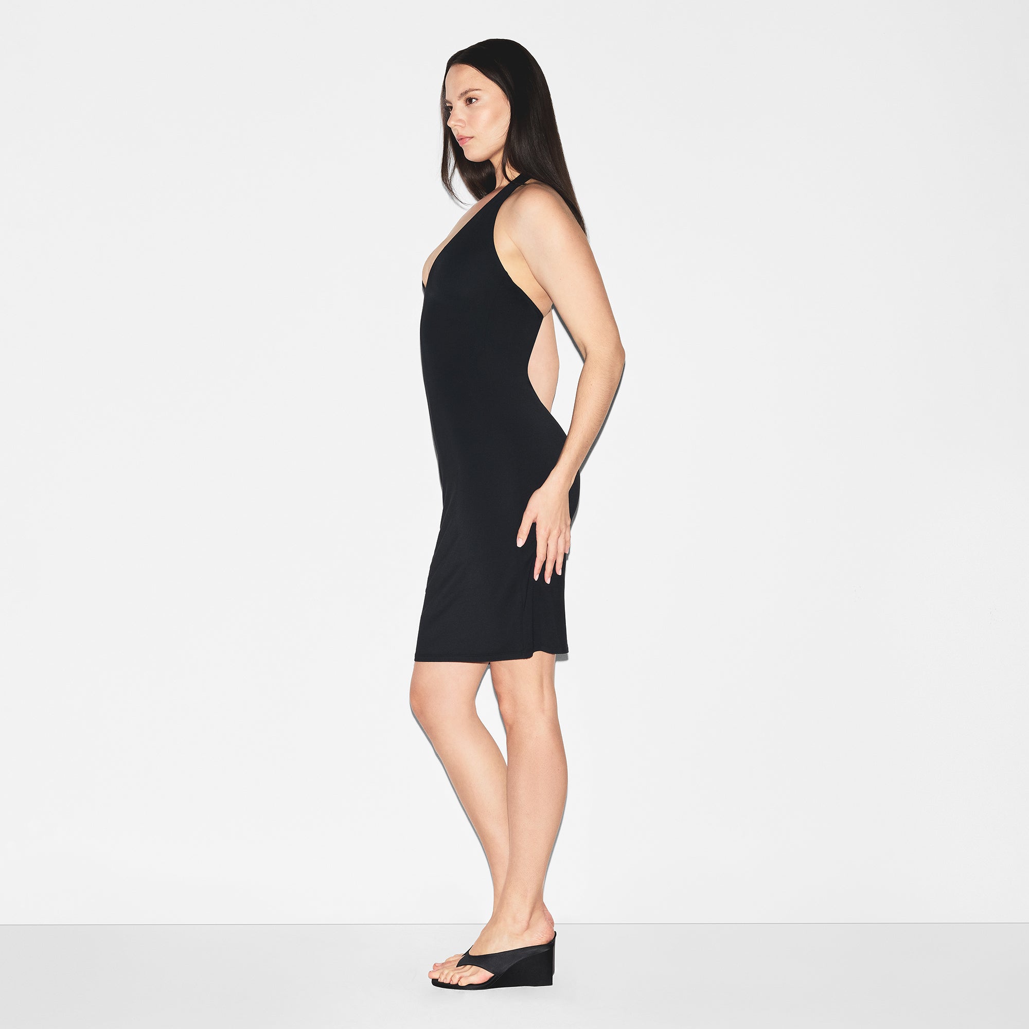 SKIMS/Milky Sheer HIGH NECK MIDI ドレス SKIMS Milky Sheer High Neck Midi Dress | Saks Fifth Avenue