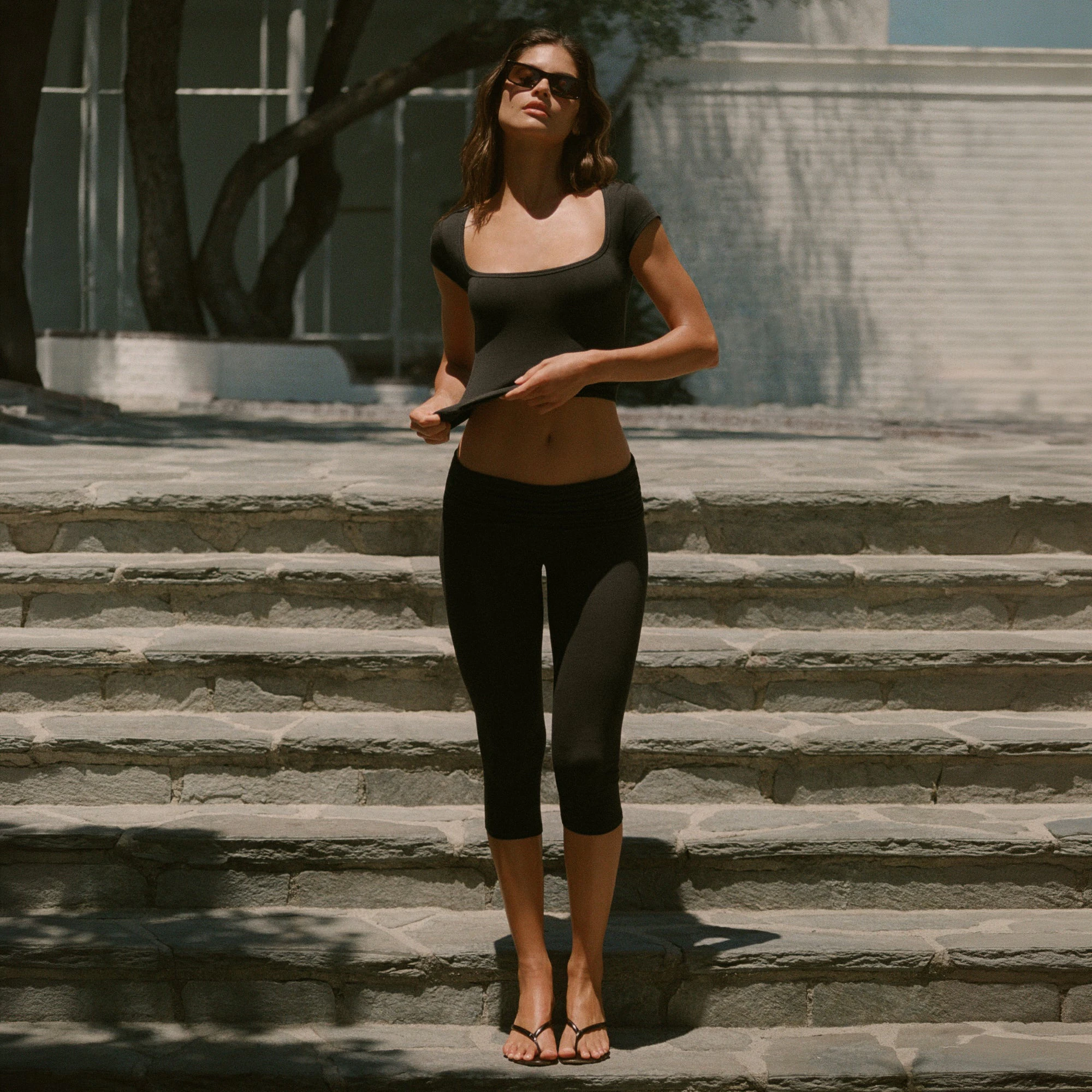 COTTON JERSEY FOLDOVER CAPRI | SOOT CAMPAIGN @ | FOCUS: 0.0, 1.0, 0.9