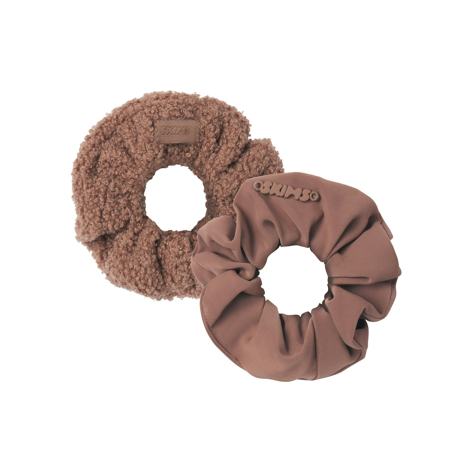 GETTING READY ACCESSORIES TEDDY AND NYLON SCRUNCHIE 2 PACK SIENNA ADDITIONAL FABRIC DETAILS