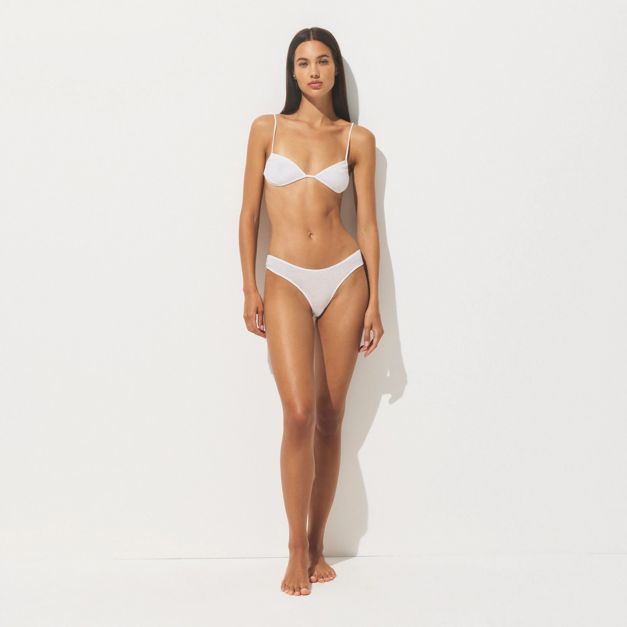 SHEER COTTON LOW RISE HIPSTER | SNOW ON A MODEL FRONT VIEW | FOCUS: 0.0, 1.0, 0.9