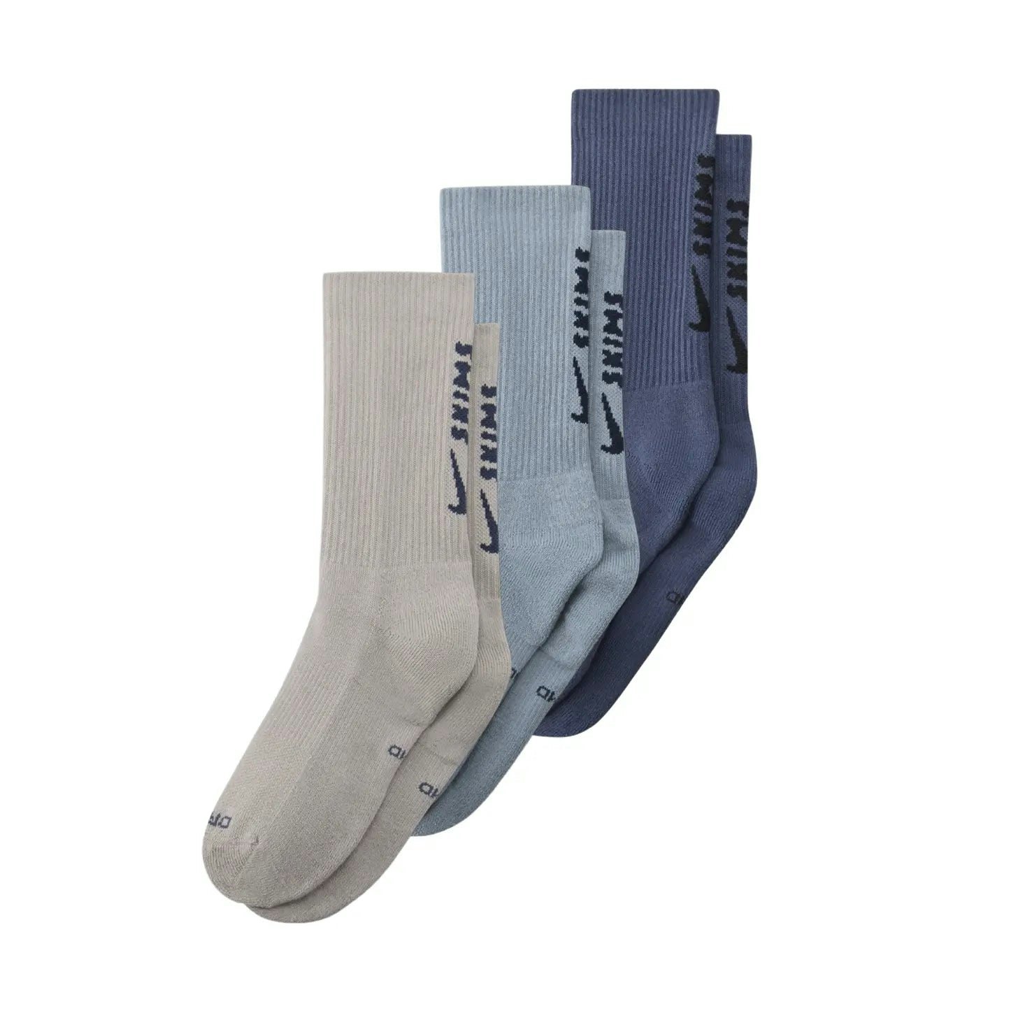 NikeSKIMS ACCESSORIES DRI-FIT CREW SOCK 3-PACK | DEEP ROYAL MULTI  @ | FOCUS: 0.0, 1.0, 0.9