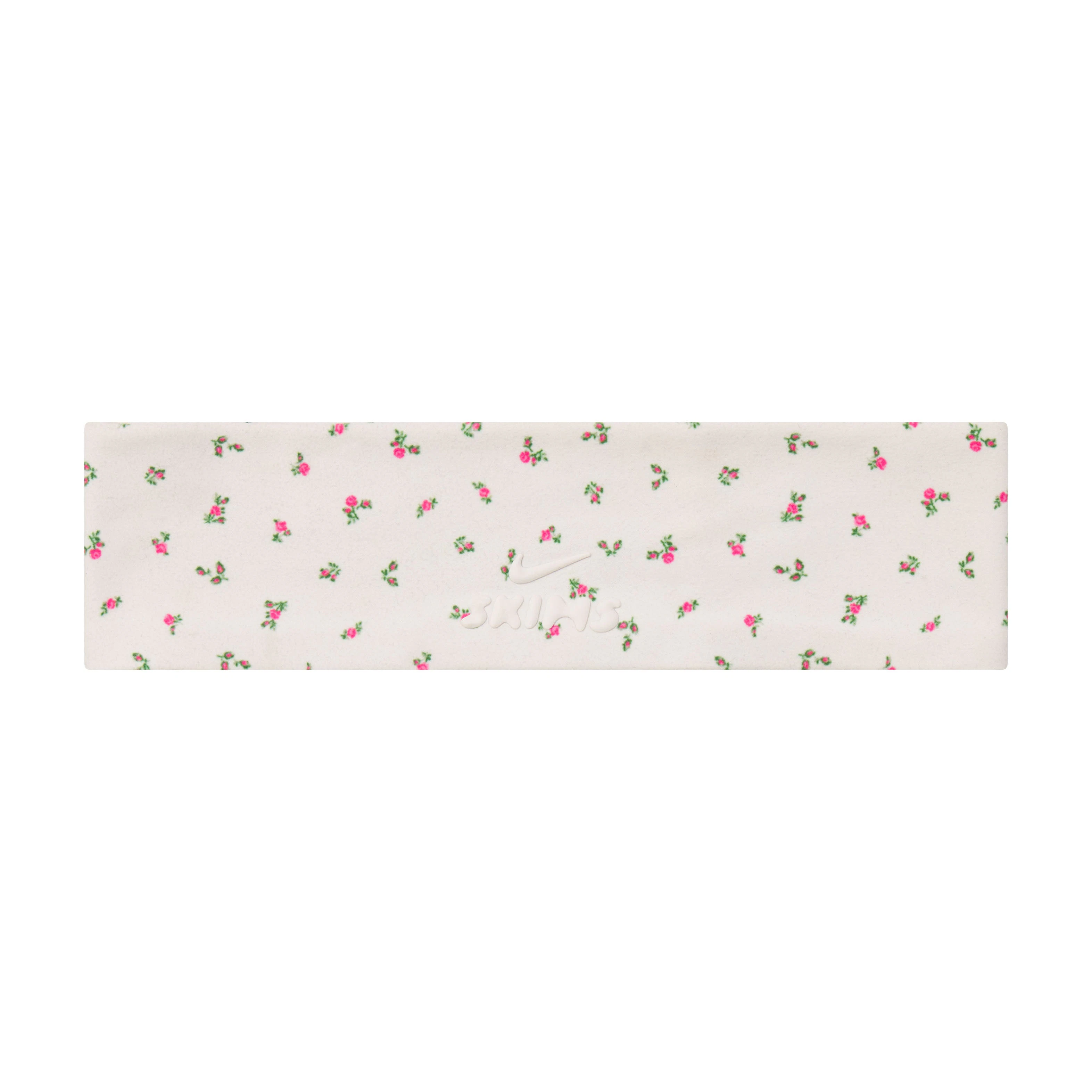 NikeSKIMS ACCESSORIES HEADBAND | DITSY FLORAL PRINT LAYS FLAT ON A WHITE BACKGROUND