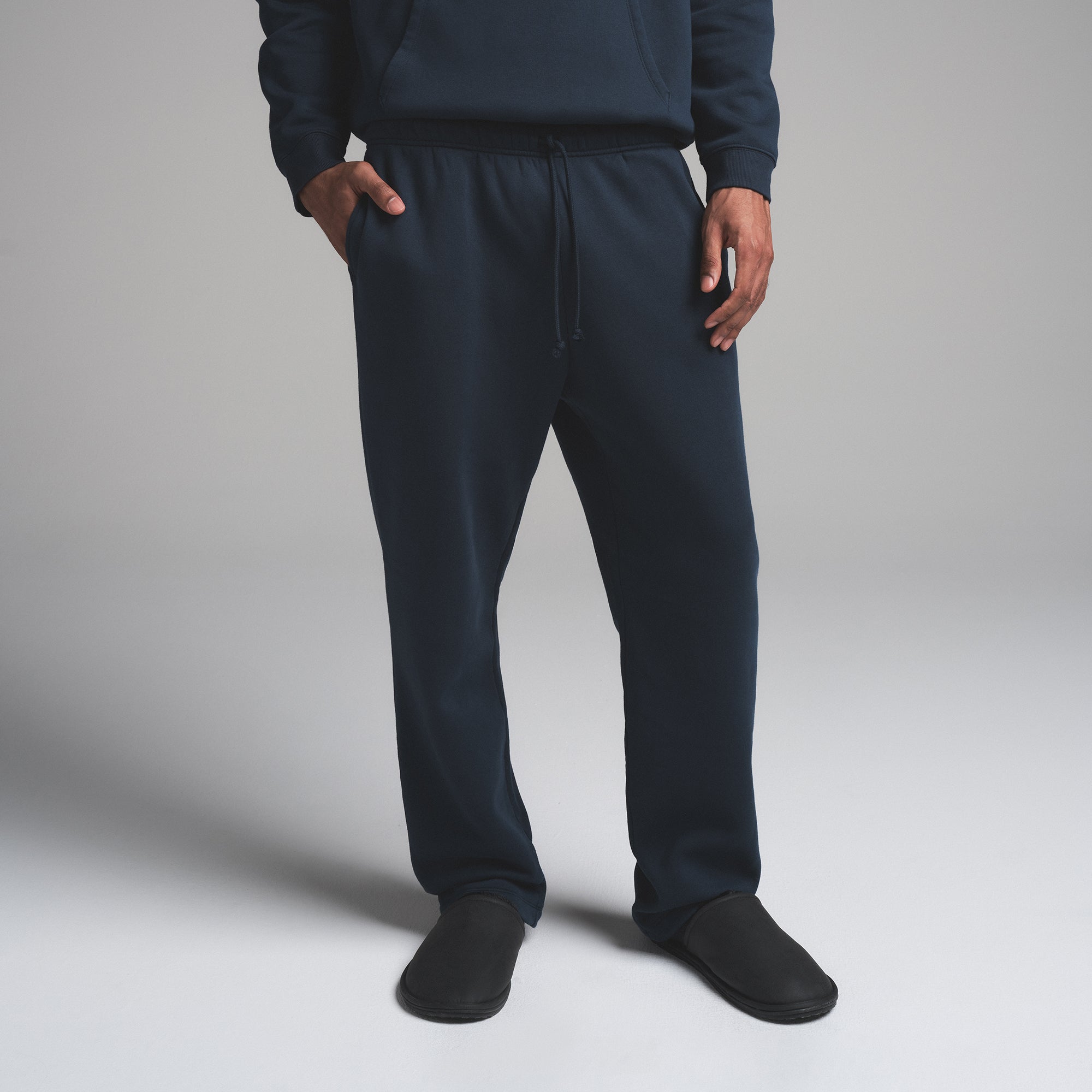 FLEECE LOUNGE MENS CLASSIC STRAIGHT LEG PANT | NAVY