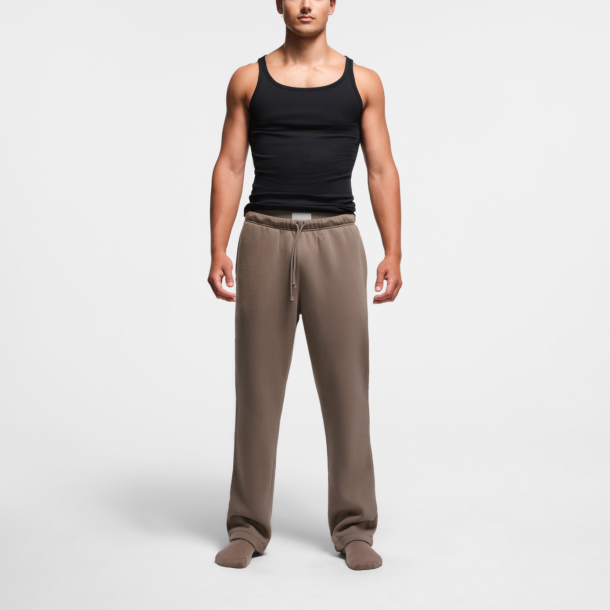 Mens straight leg fleece joggers best sale