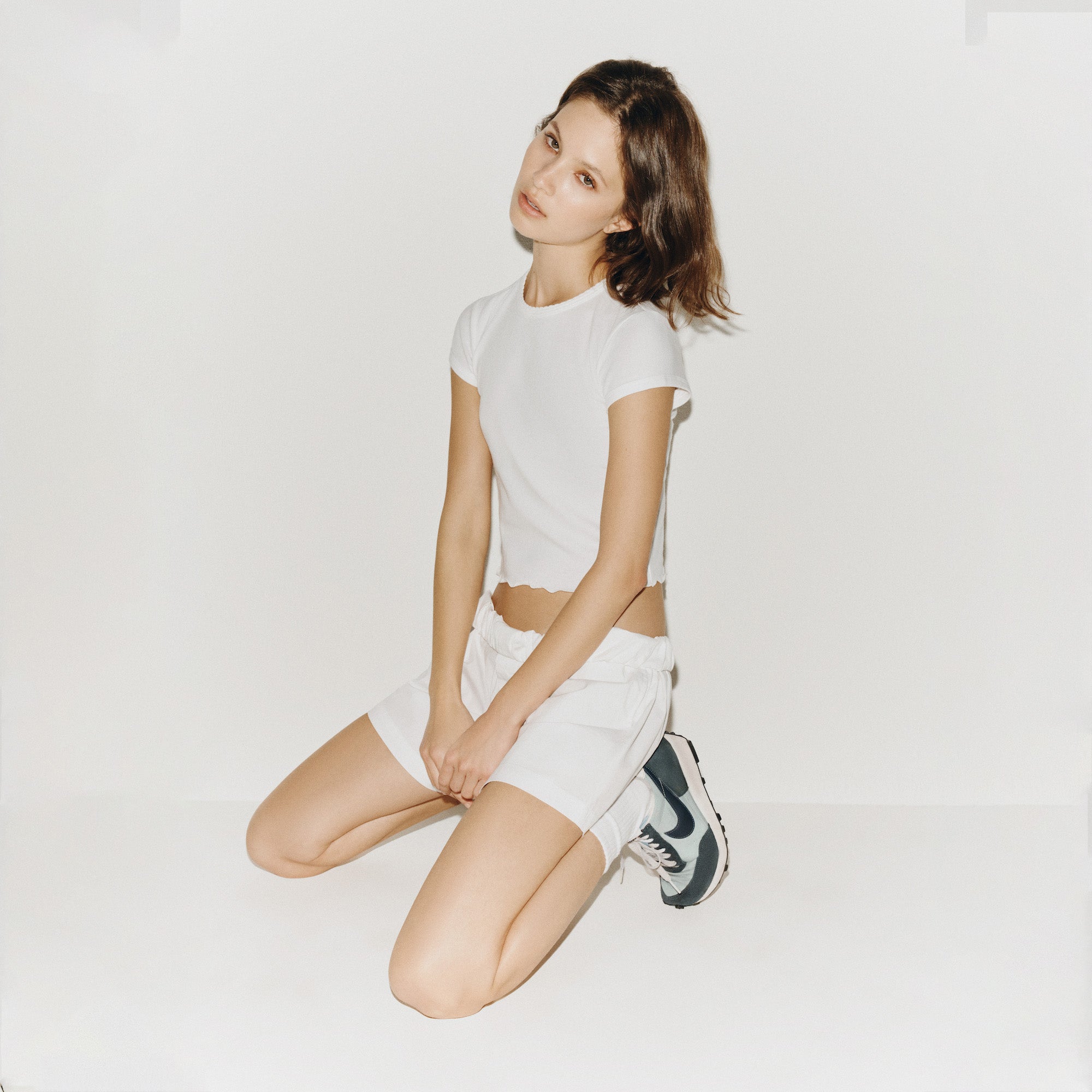 【関税込み】SKIMS ホワイト＆ブルー Cotton Poplin ボクサー COTTON POPLIN BOXER | SNOW