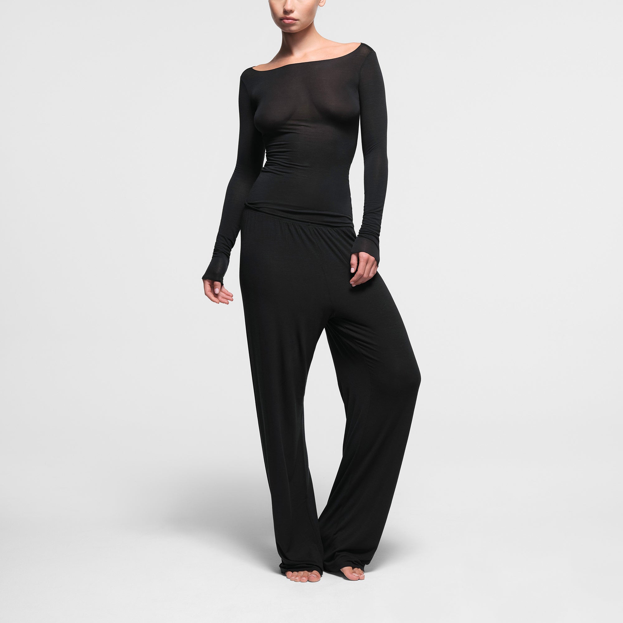Long-sleeve boat-neck T-shirt | Twik | Shop Women's Long