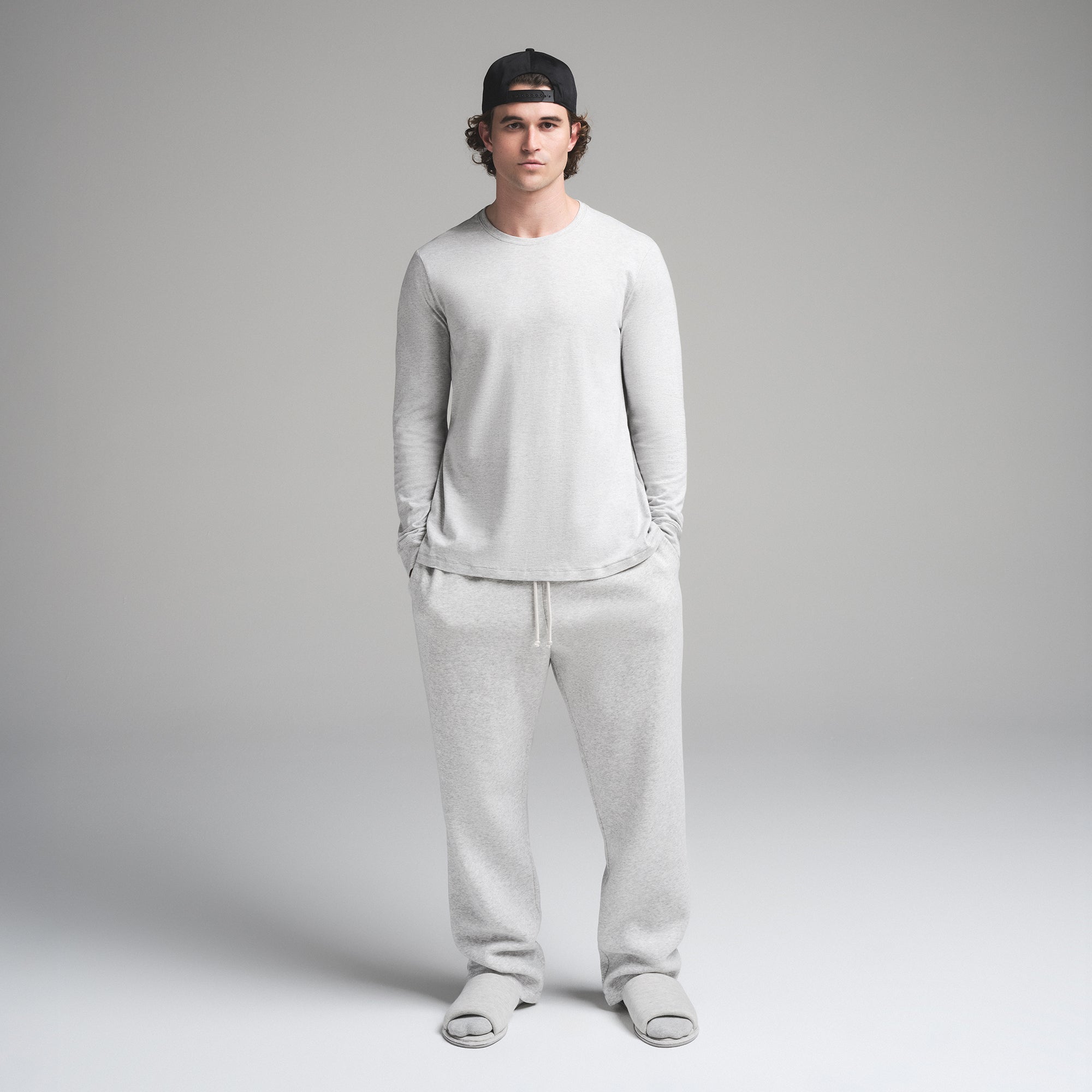★ LMC★ SIGNATURE GLOBE LONG SLV TEE light heather gray 0L LMC Signature Globe Long Slv Tee - Light Heather Gray