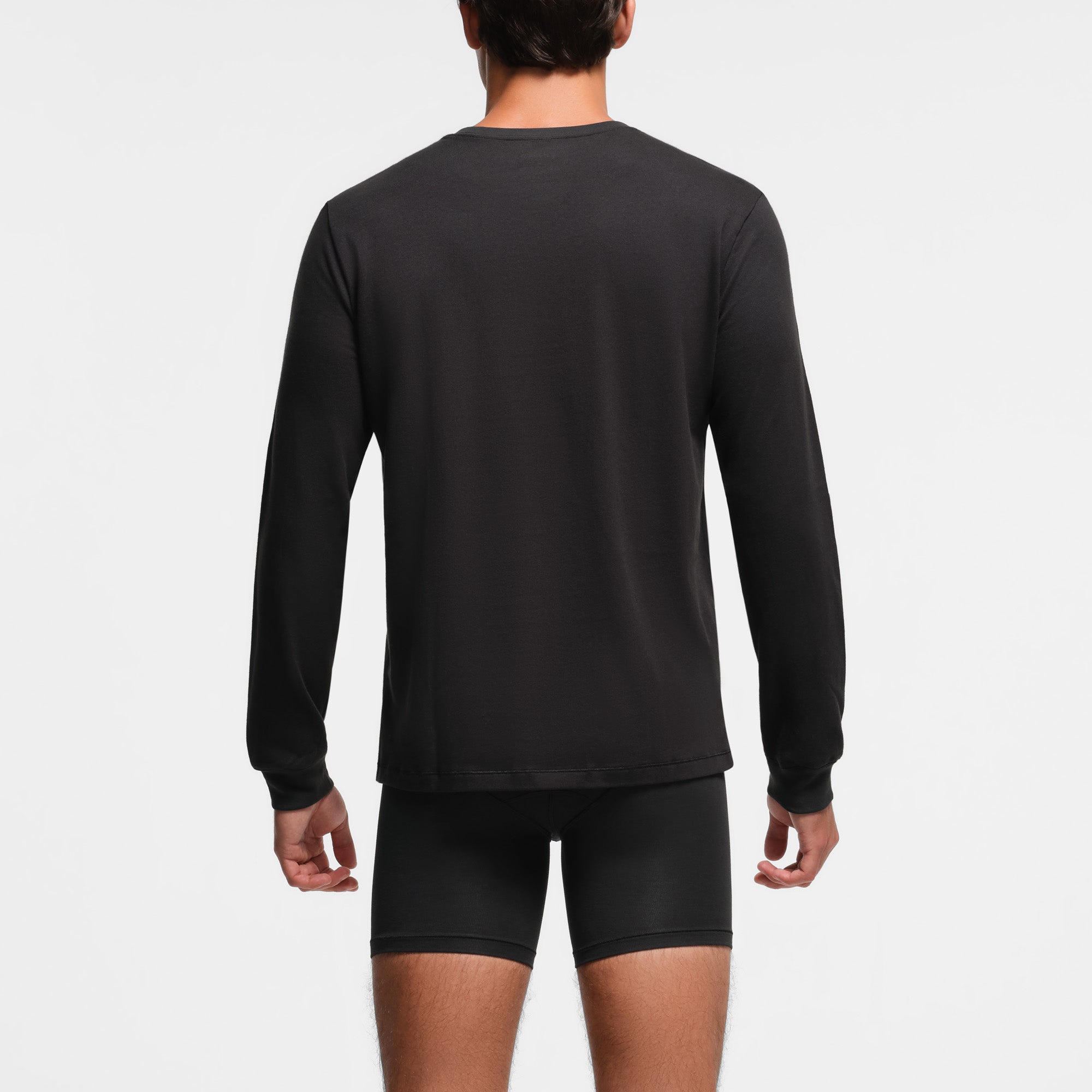 SKIMS outlet Cotton Jersey Long Sleeve T-shirt Tee Top Black