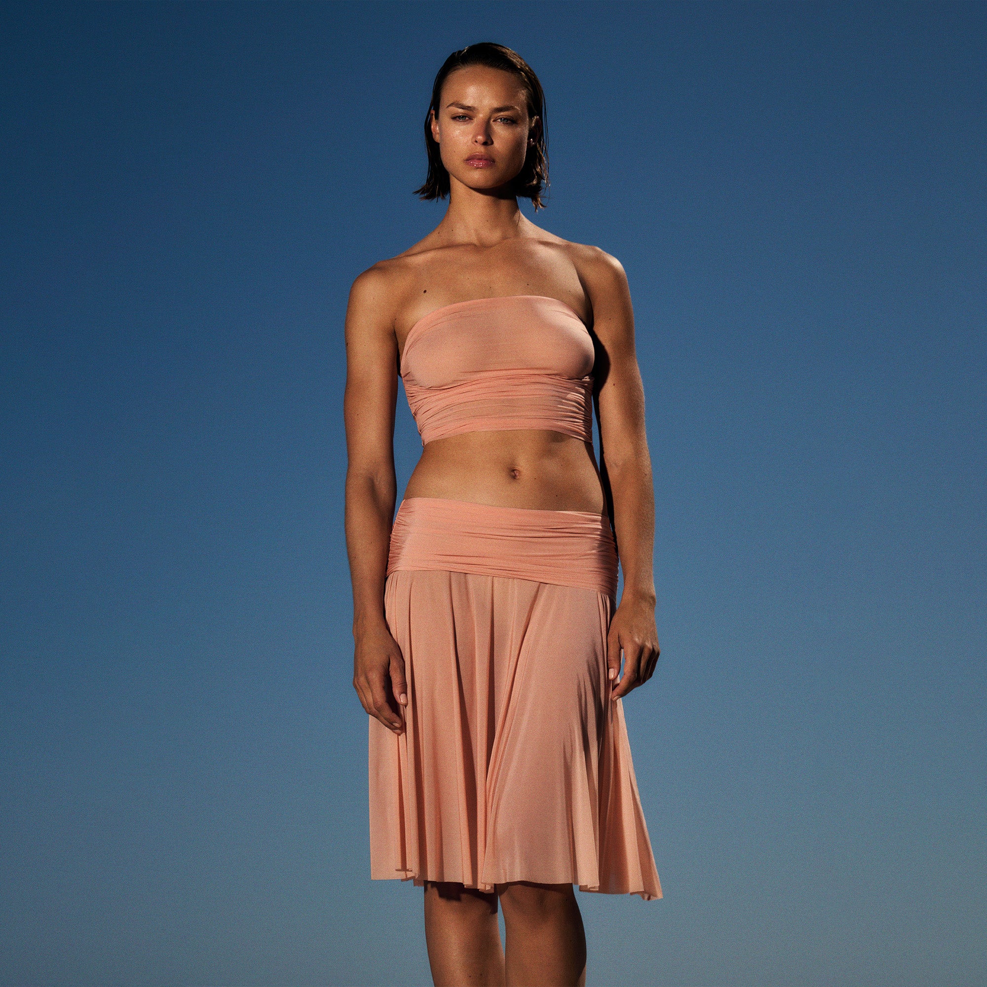 【SKIMS】Milky Sheer Midi Skirt MILKY SHEER MIDI SKIRT | DESERT CLAY