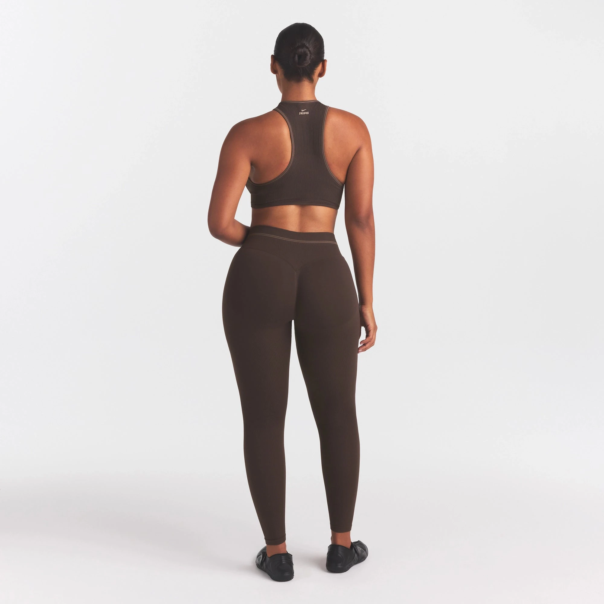 NikeSKIMS RIBBED SEAMLESS 26" LEGGING | PHOENIX ON A MODEL FRONT VIEW