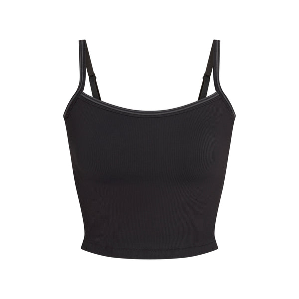 NikeSKIMS MATTE DOUBLE STRAP SCOOP TANK | DARK SEPIA | SKIMS