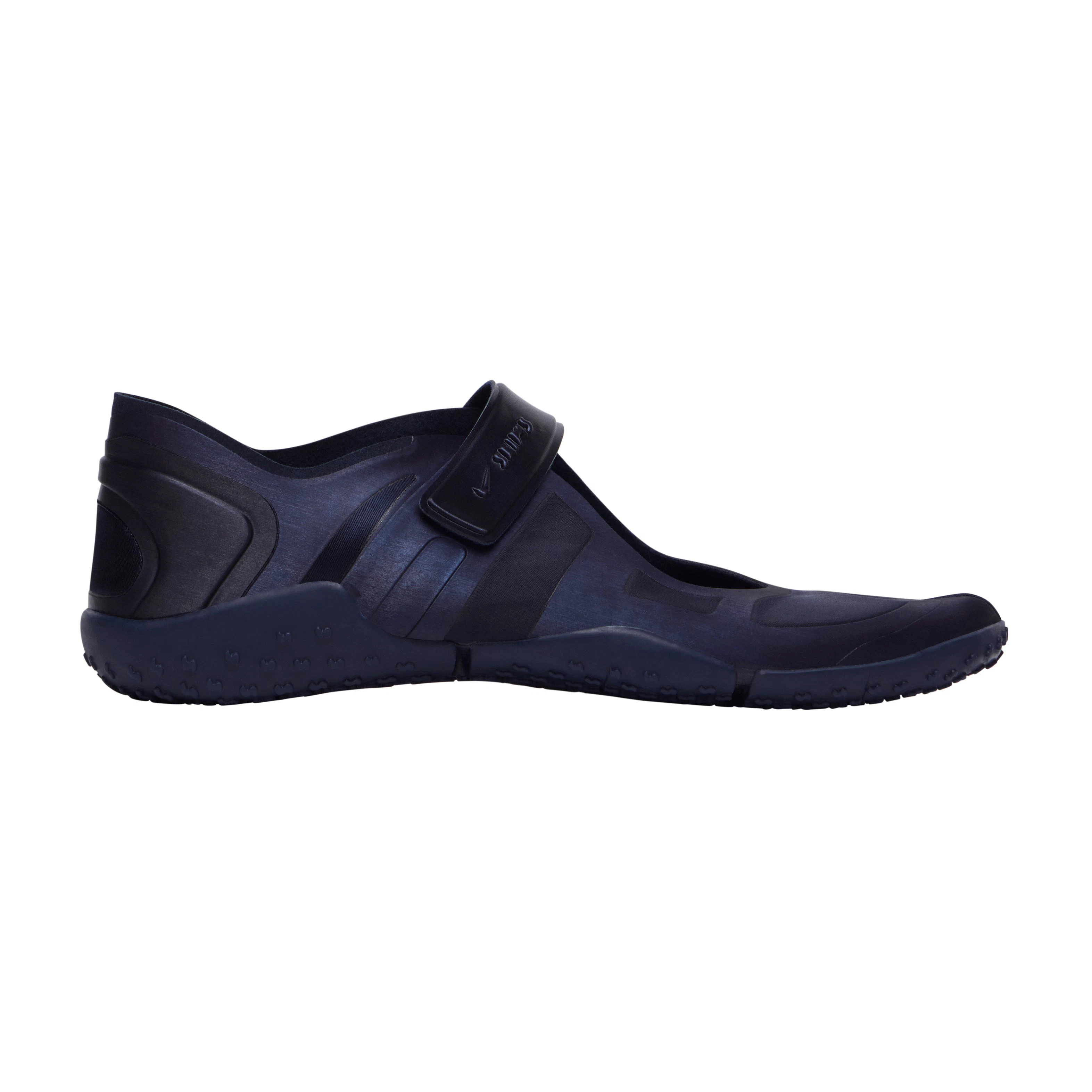 NikeSKIMS FOOTWEAR RIFT SATIN | NAVY FLAT ON A WHITE BACKGROUND