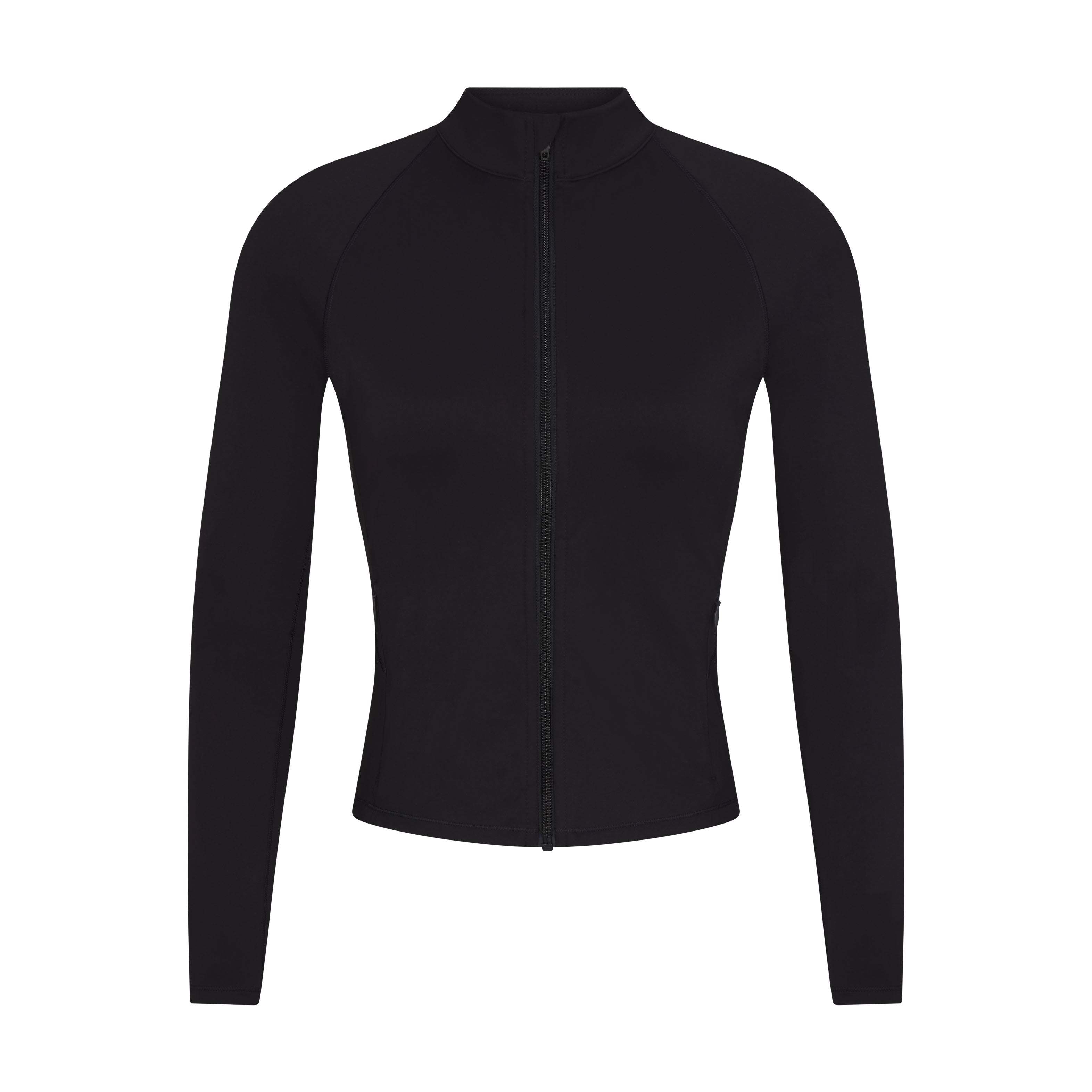 NIKESKIMS MATTE FULL ZIP JACKET | OBSIDIAN & LAYS FLAT ON A WHITE BACKGROUND | FLT