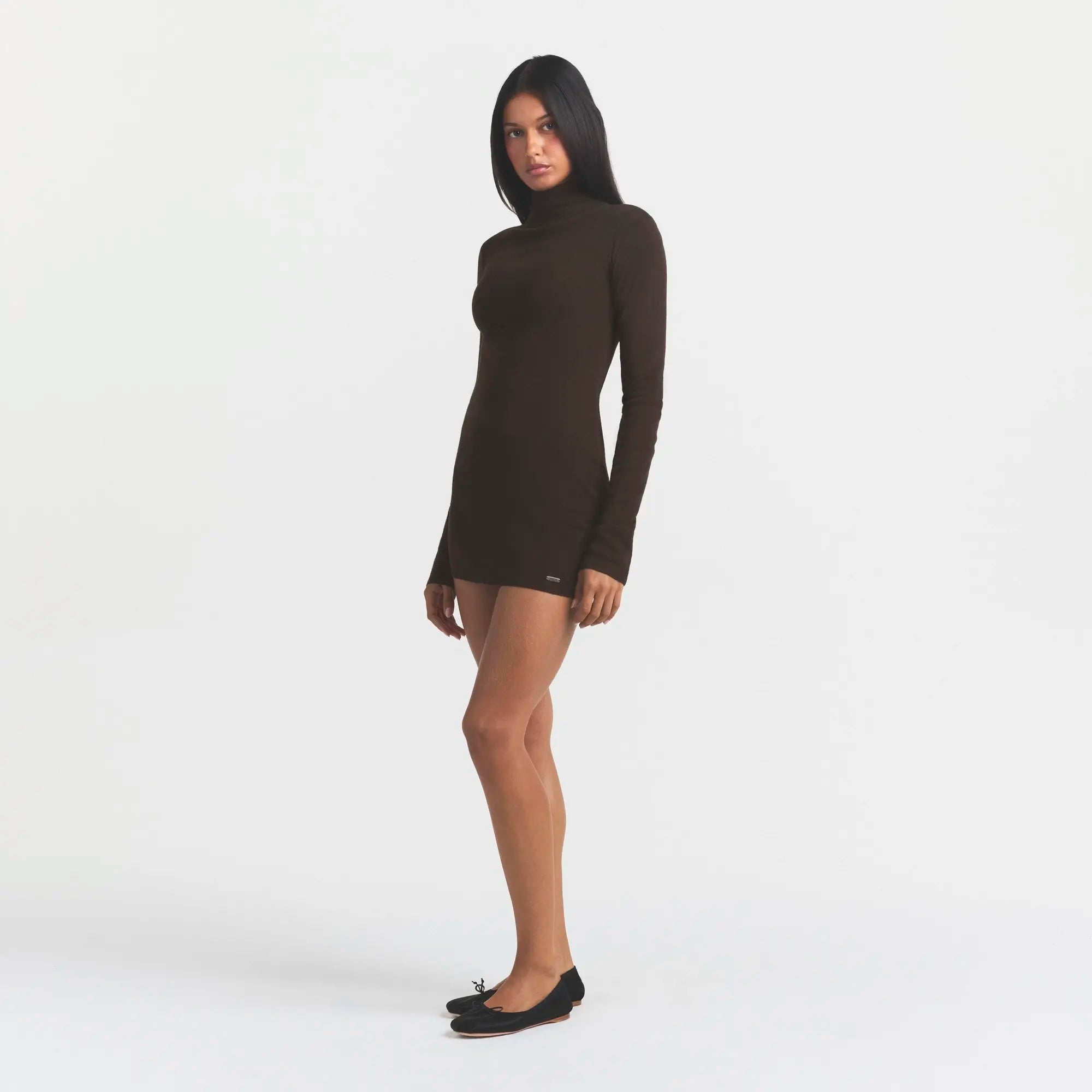 MOCK NECK MINI DRESS