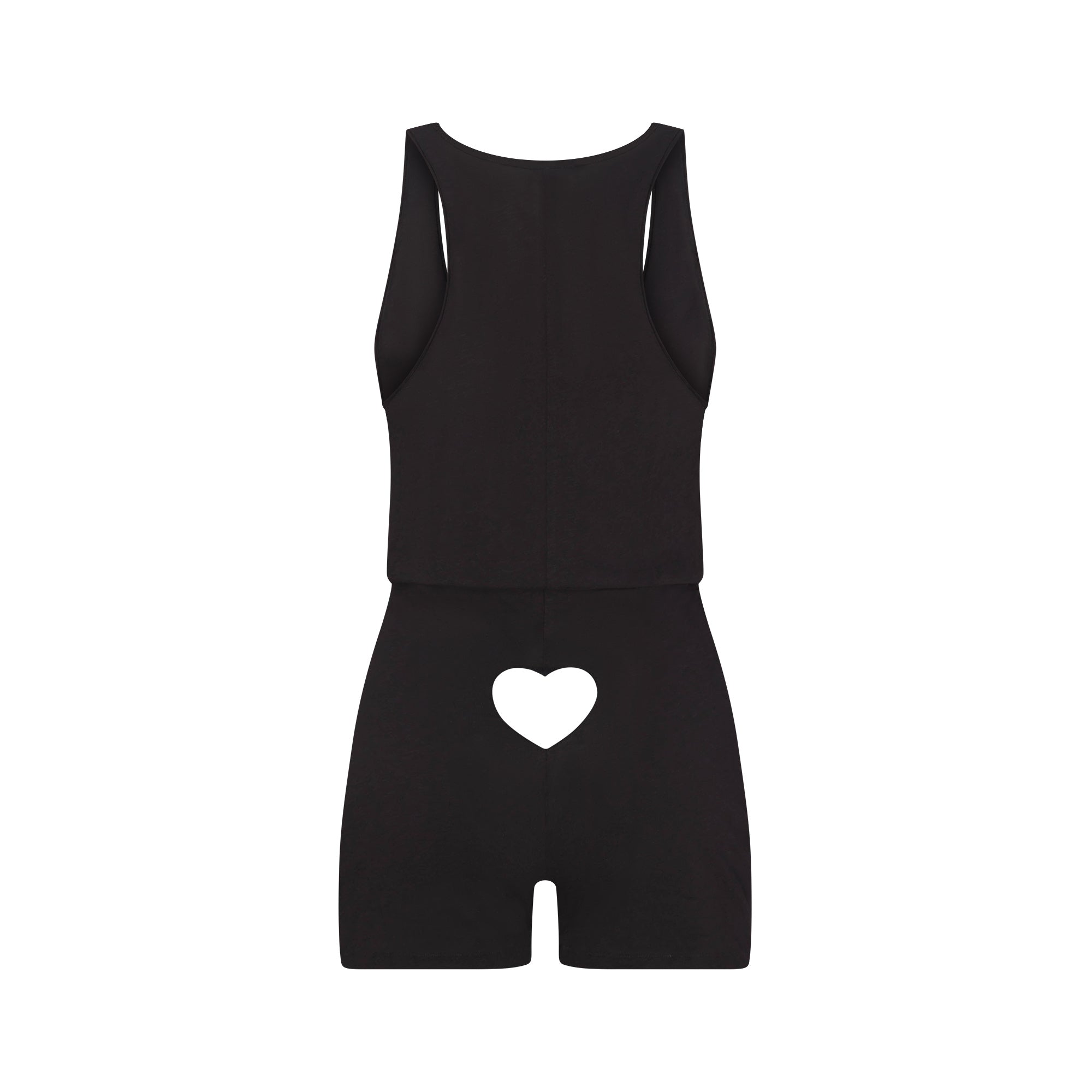 SKIMS ブラックハートカットアウト タンクトップ WORN IN JERSEY HEART ONESIE | WASHED ONYX | SKIMS