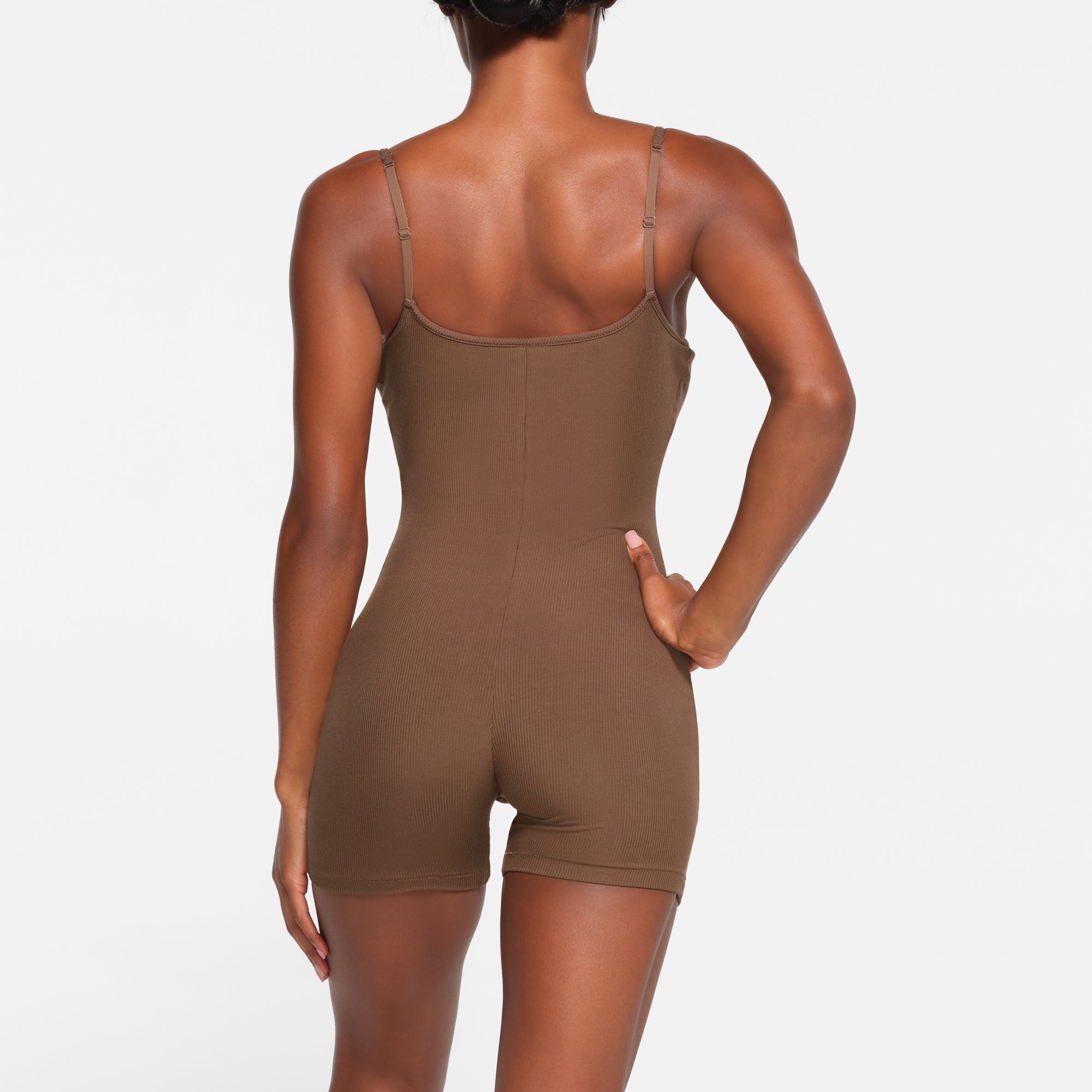 SOFT LOUNGE LACE SCOOP ONESIE | ONYX