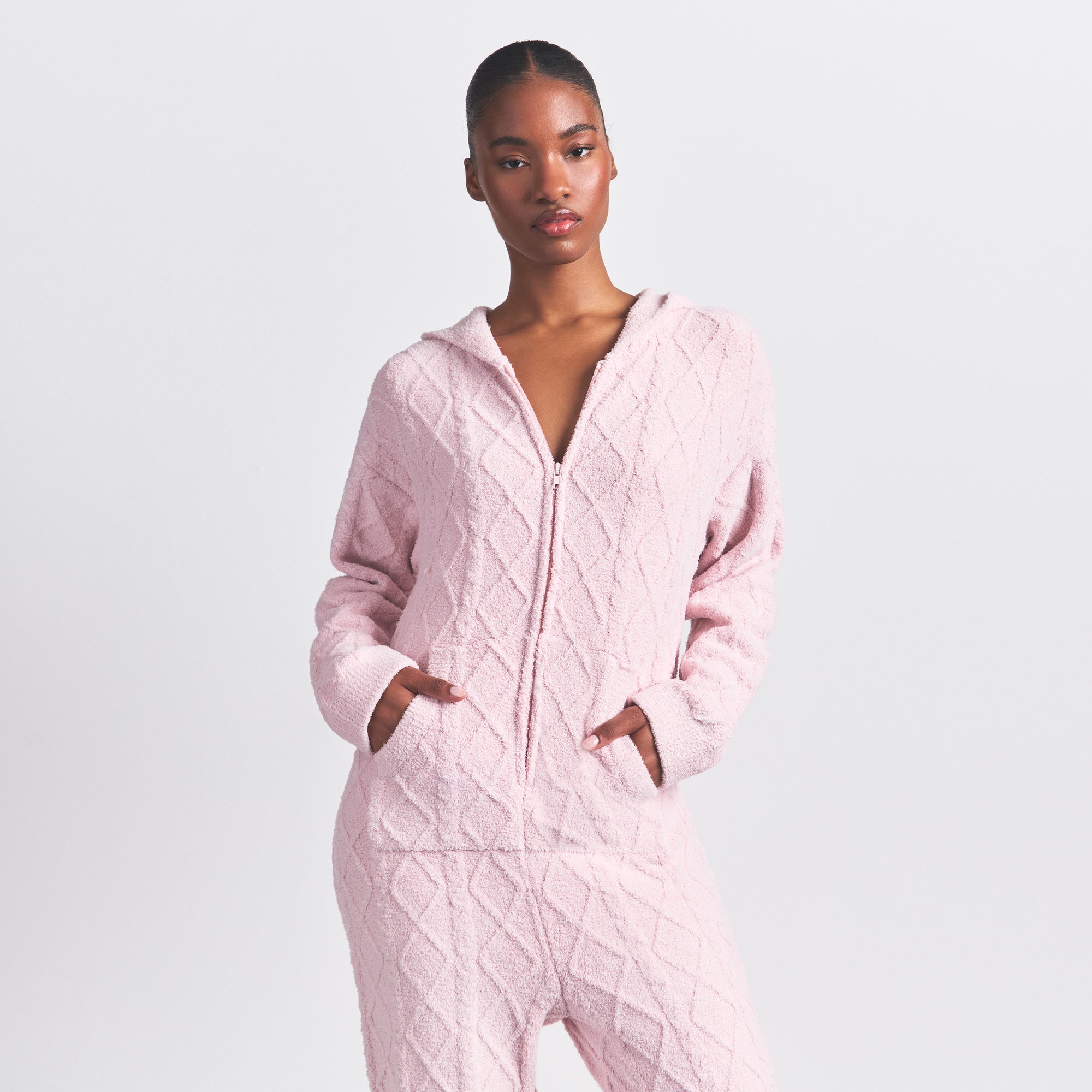 COZY LIGHT CABLEKNIT ONESIE | CHERRY BLOSSOM | SKIMS