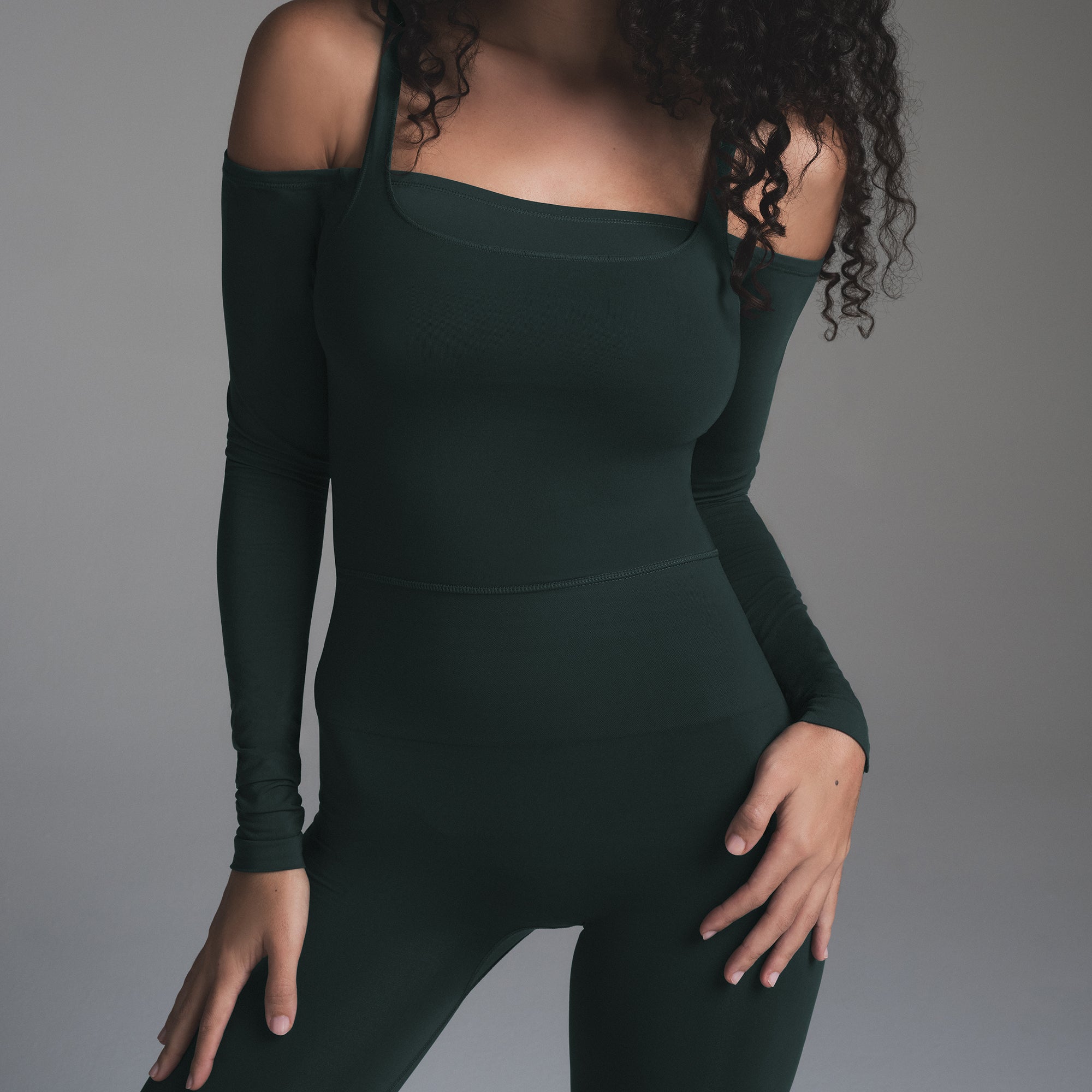 SOFT SMOOTHING SEAMLESS CATSUIT | CYPRESS