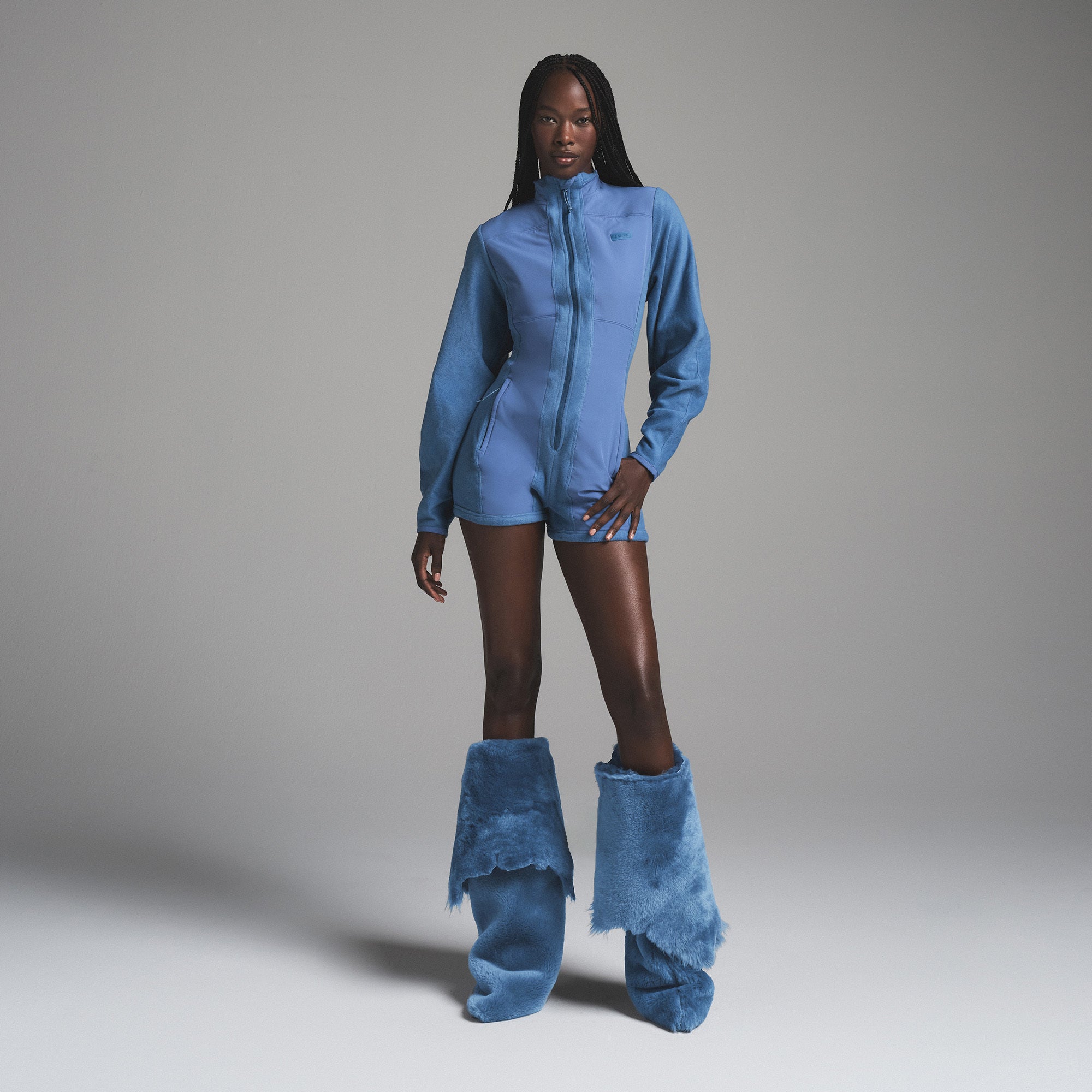 FLEECE LOUNGE ONESIE | AZURE