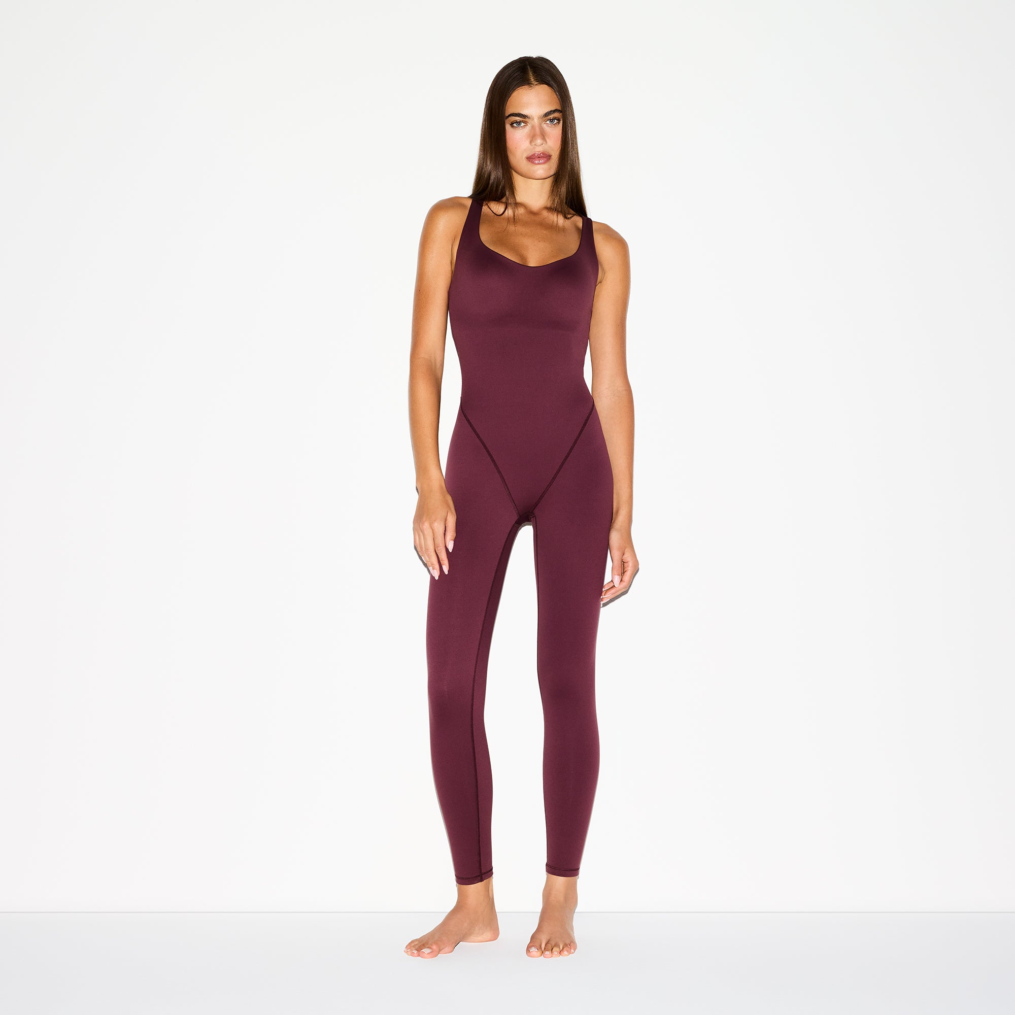 NikeSKIMS MATTE RACER LONG ONESIE | CURRANT