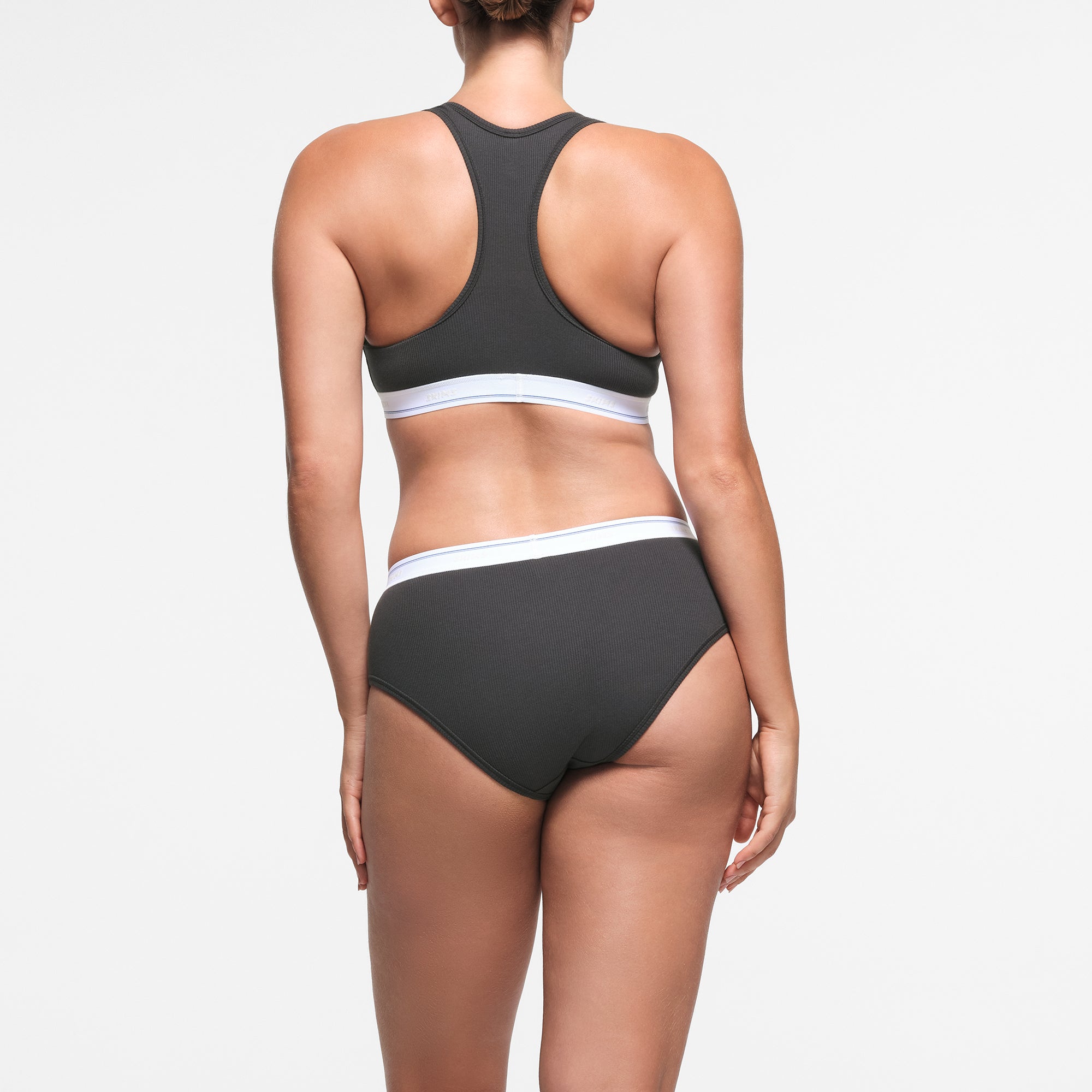 通販サイト一覧 COTTON STRIPE SOOT | BRALETTE NECK SPLIT RIB パンツ