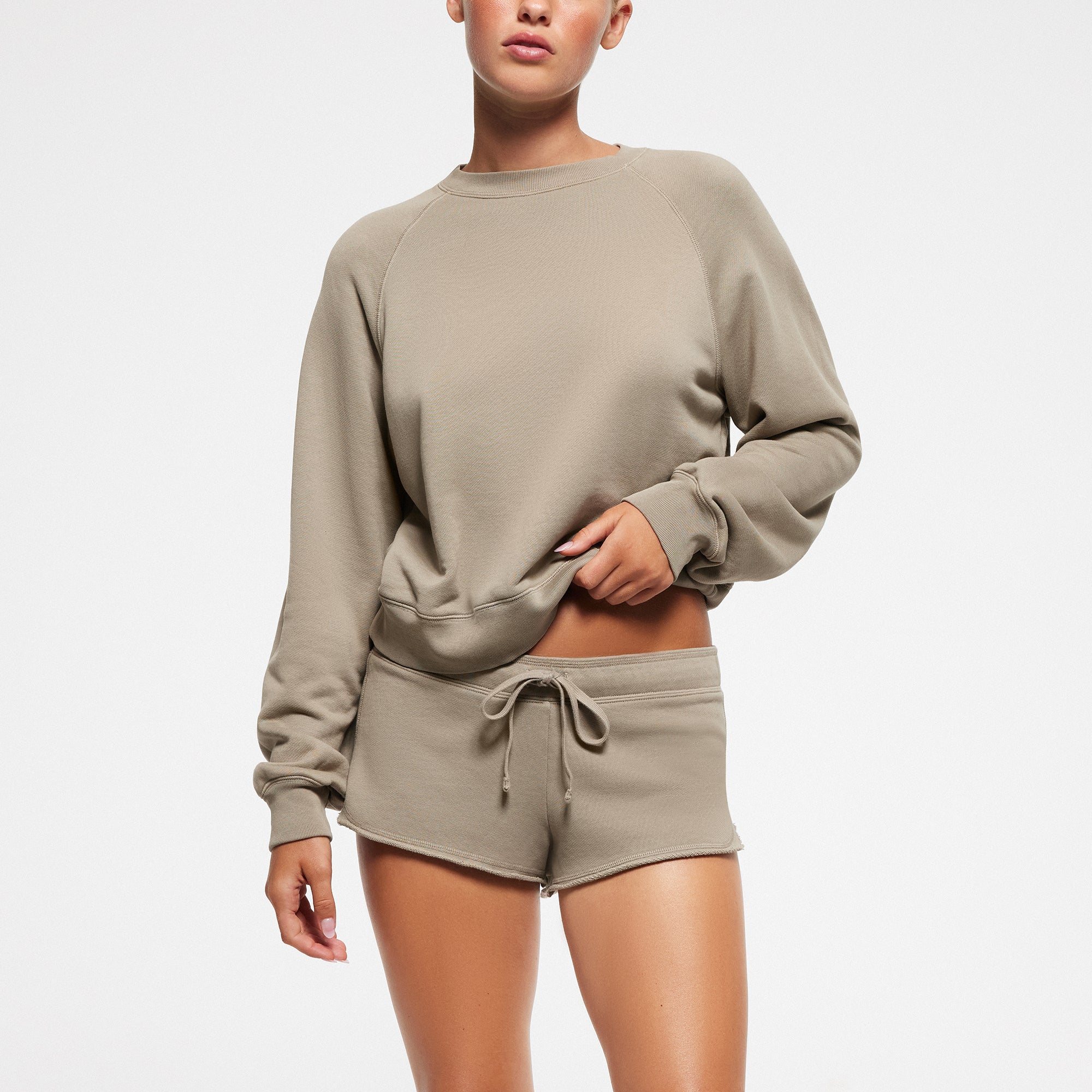 French terry crewneck discount
