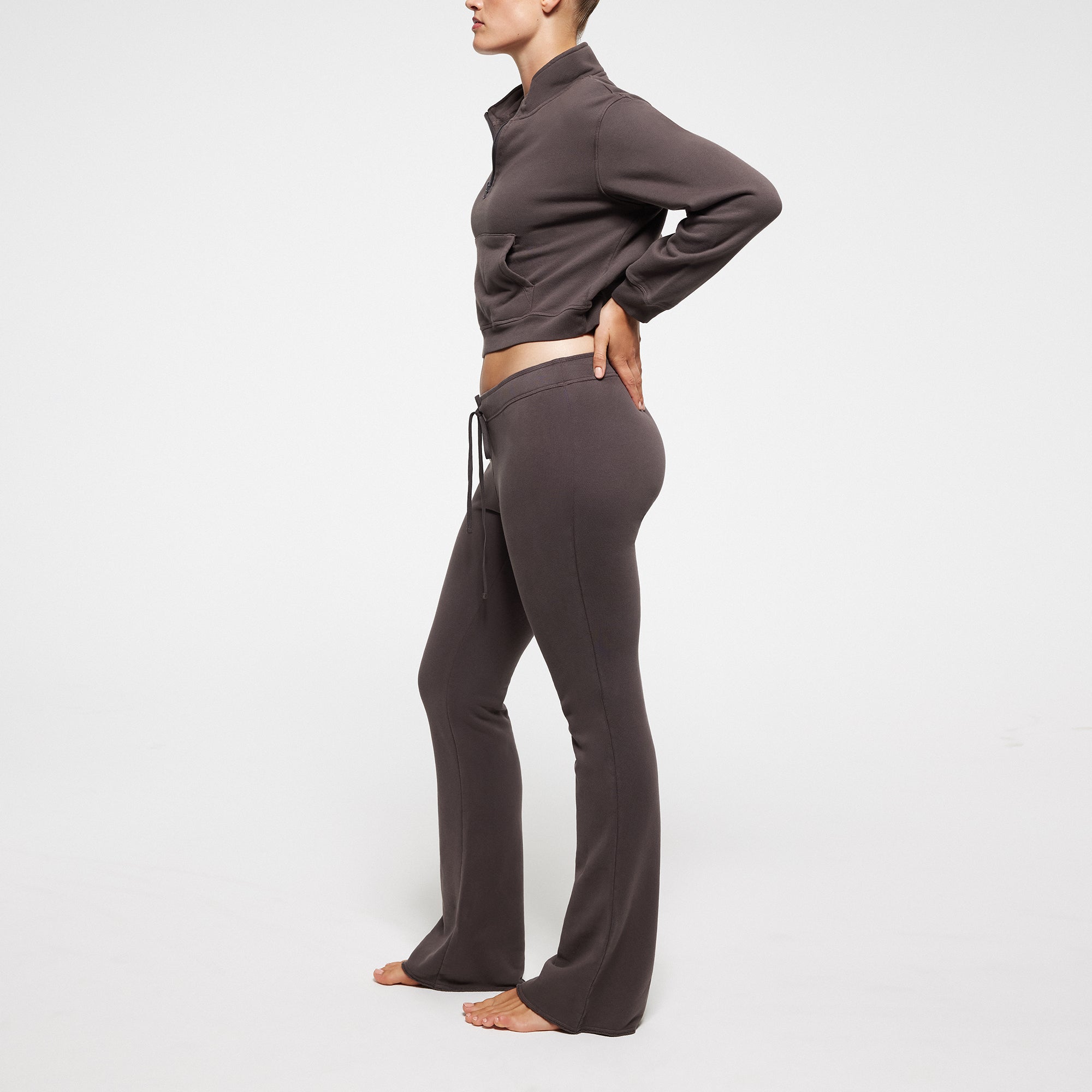 FRENCH TERRY SHRUNKEN HALF ZIP | IRON