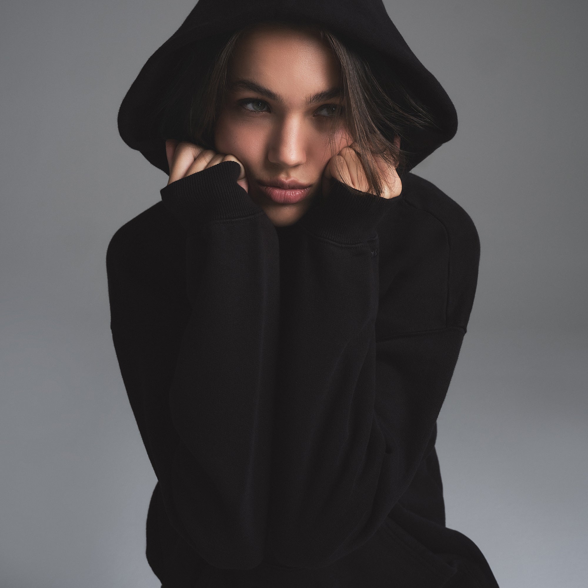 VINTAGE FLEECE OVERSIZED HOODIE | WASHED ONYX