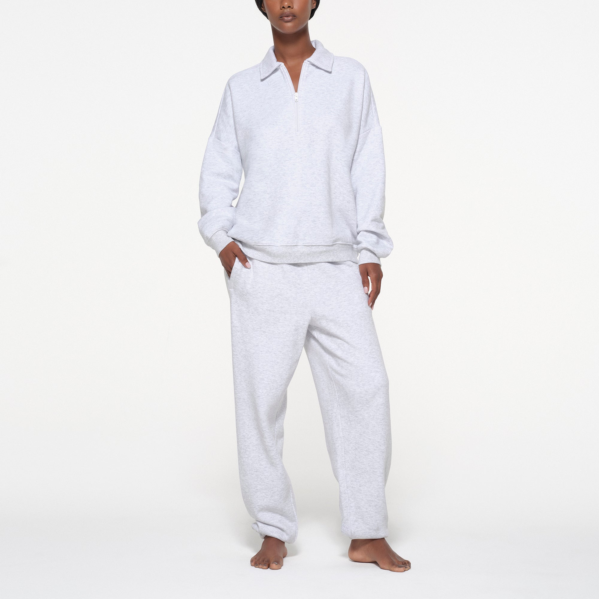 Oversized quarter zip top