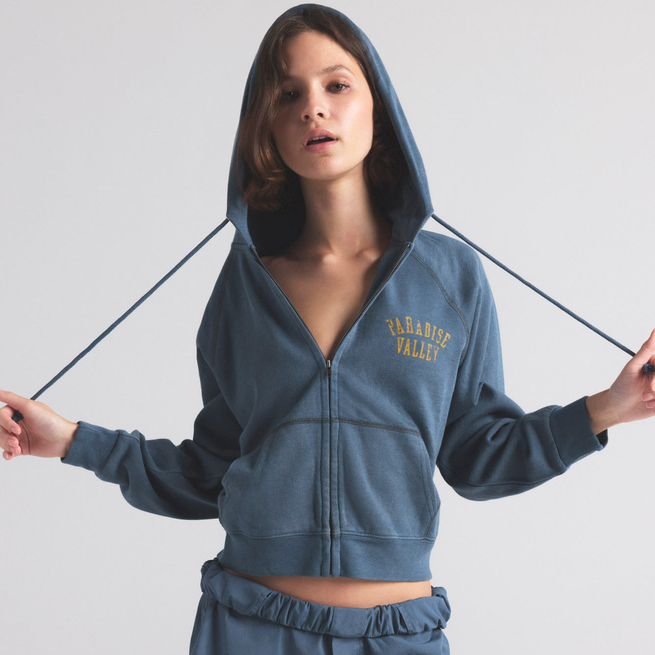 LIGHTWEIGHT FLEECE ZIP UP HOODIE | HARBOR