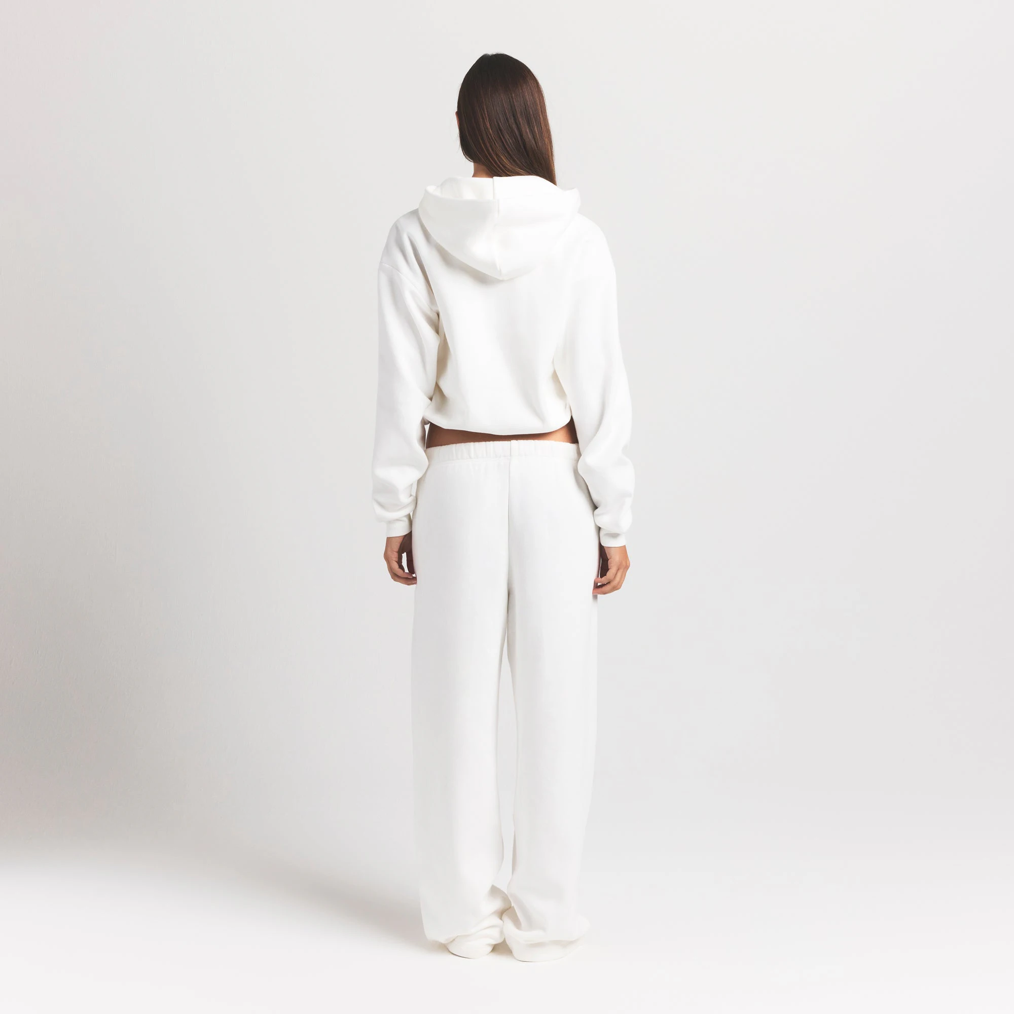 COTTON FLEECE CLASSIC HOODIE | MARBLE ON A MODEL BACK VIEW S | FOCUS: 0.0, 1.0, 0.9