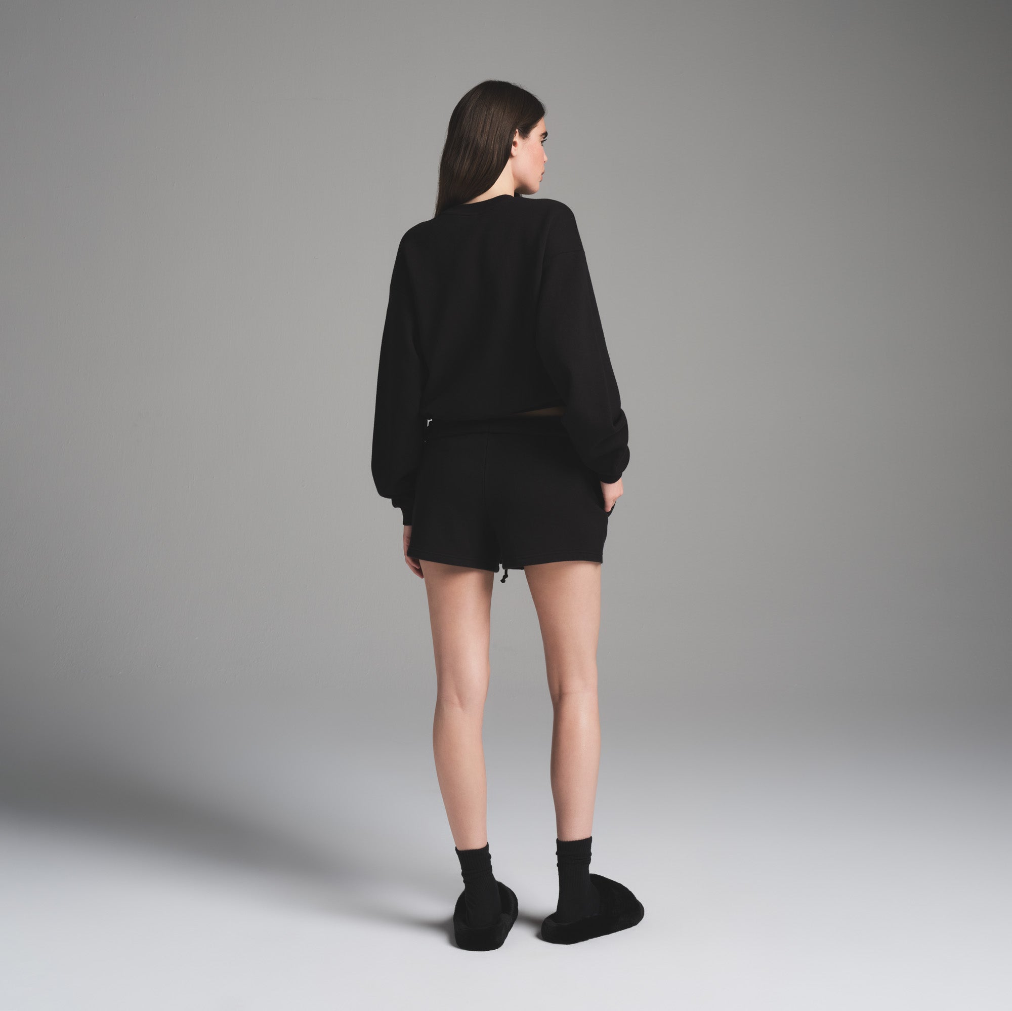 COTTON FLEECE CLASSIC CREWNECK | ONYX