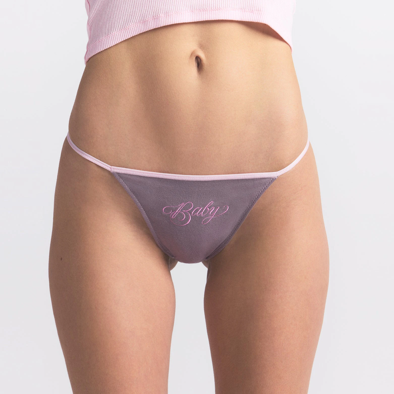 COTTON JERSEY STRING BIKINI 5-PACK | ICONIC MULTI ON A MODEL FRONT VIEW @ | FOCUS: 0.0, 1.0, 0.9