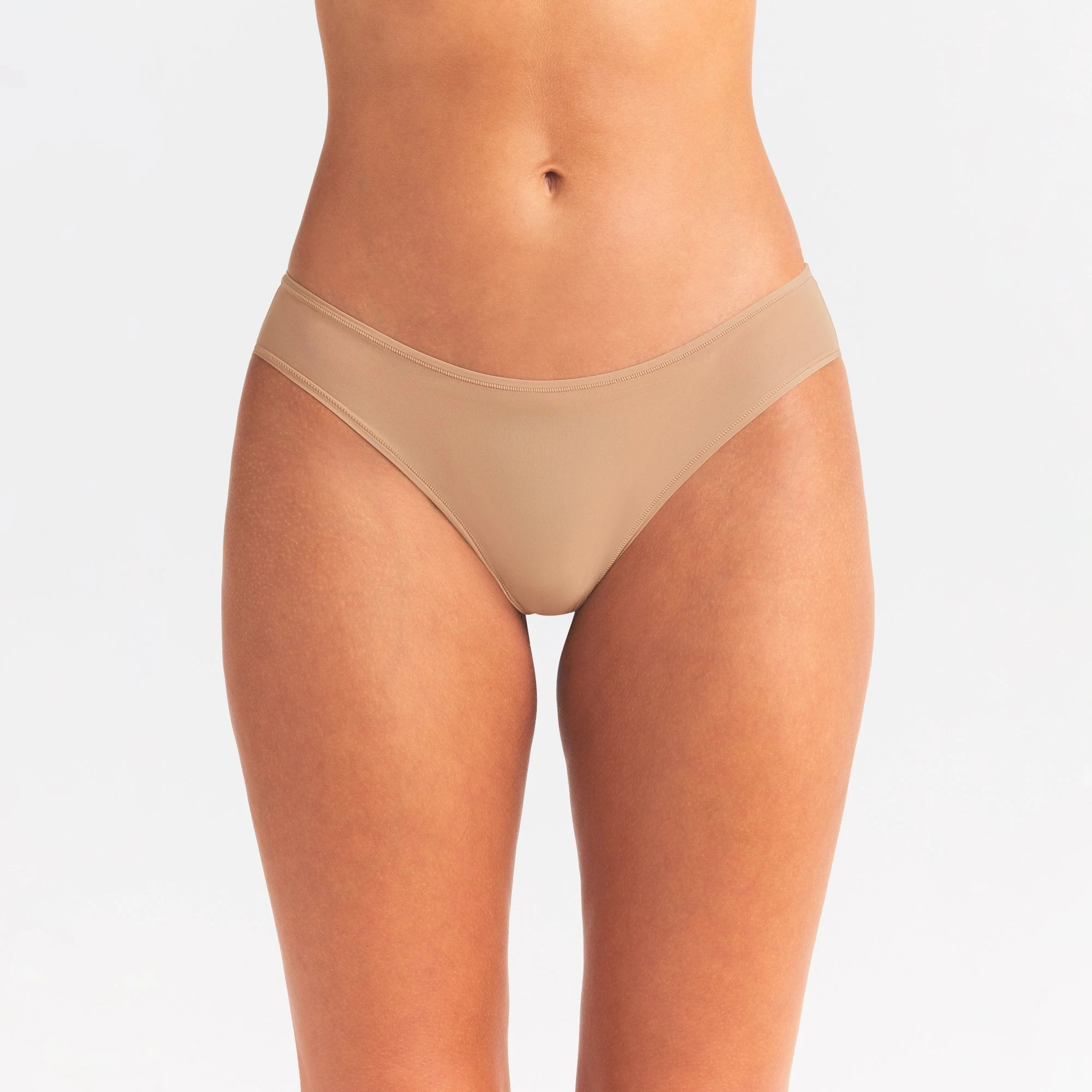 FITS EVERYBODY CHEEKY BRIEF | OCHRE ON A MODEL SIDE VIEW