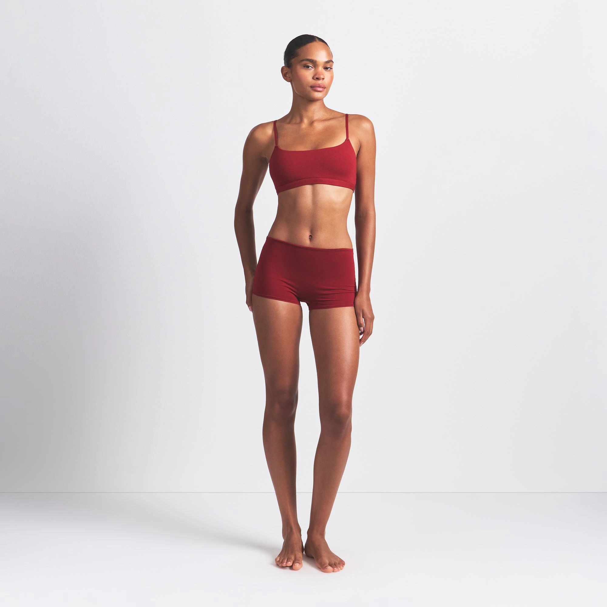 COTTON JERSEY BOY SHORT 5-PACK | CURRANT MULTI ON A MODEL FRONT VIEW @ | FOCUS: 0.0, 1.0, 0.9