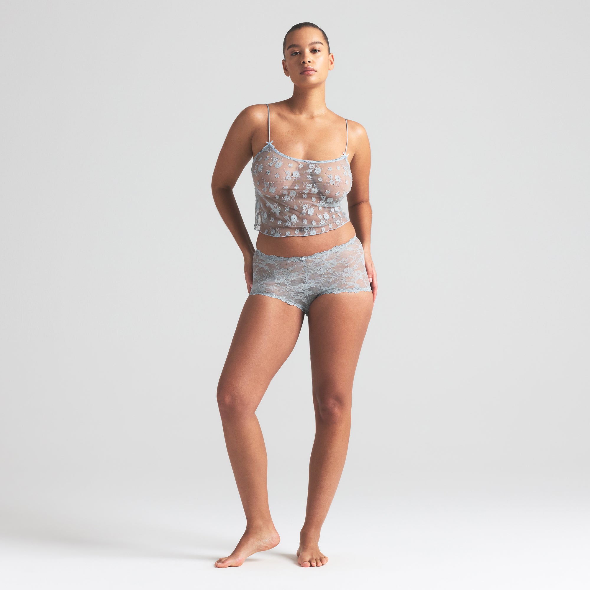 【SKIMS】Strech Lace Boy Short STRETCH LACE BOY SHORT | SOOT