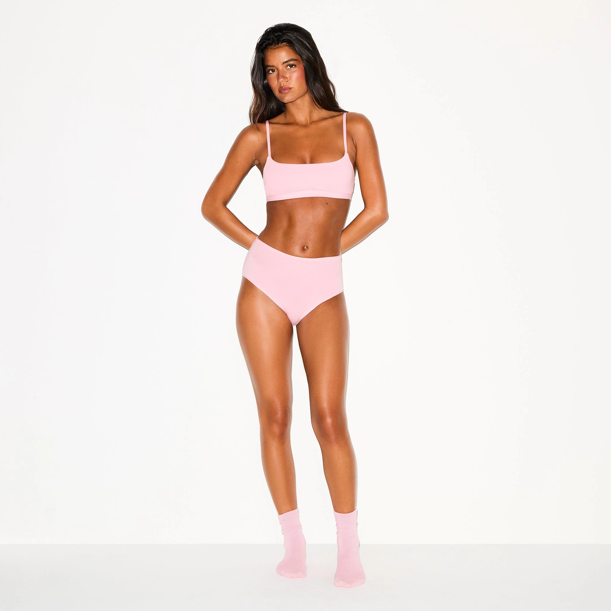 COTTON JERSEY FULL BRIEF | HALITE ON A MODEL FRONT VIEW @ | FOCUS: 0.0, 1.0, 0.9