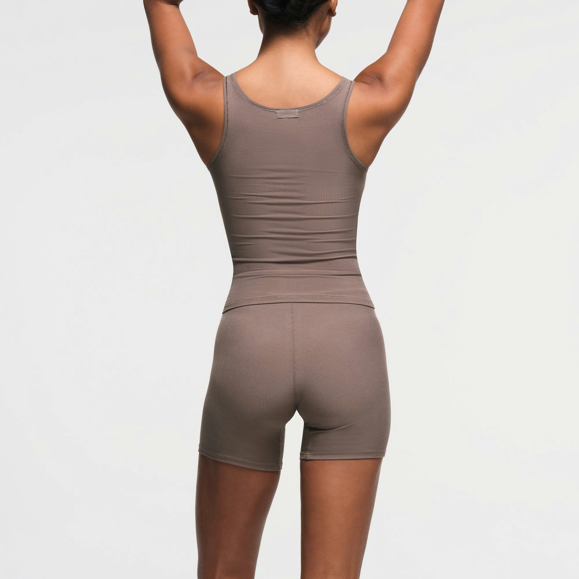 SOFT LOUNGE BOXER | AMETHYST ON A MODEL BACK VIEW