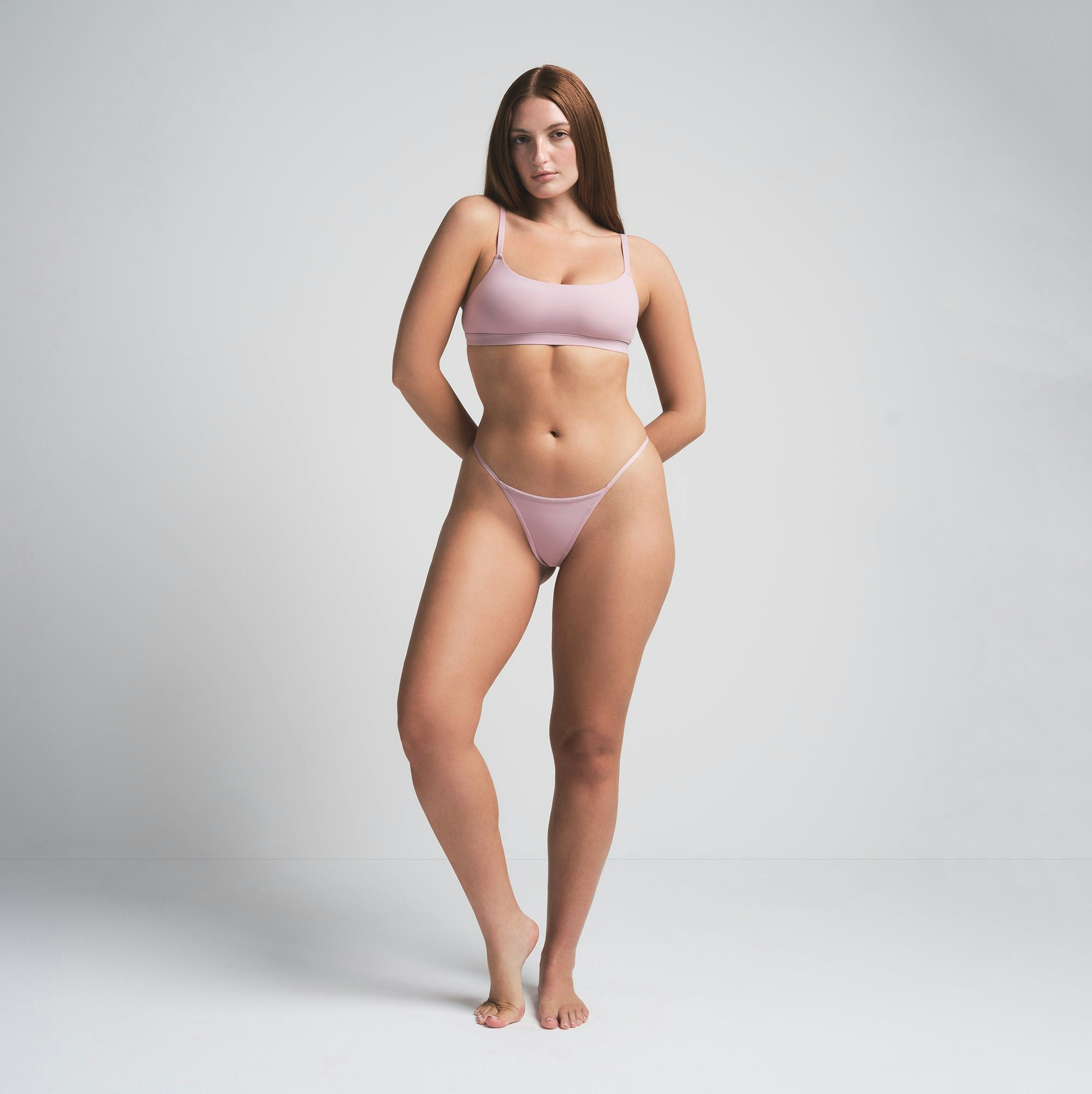 FITS EVERYBODY T-STRING THONG | DUSK ON A MODEL FRONT VIEW | FOCUS: 0.0, 1.0, 0.9