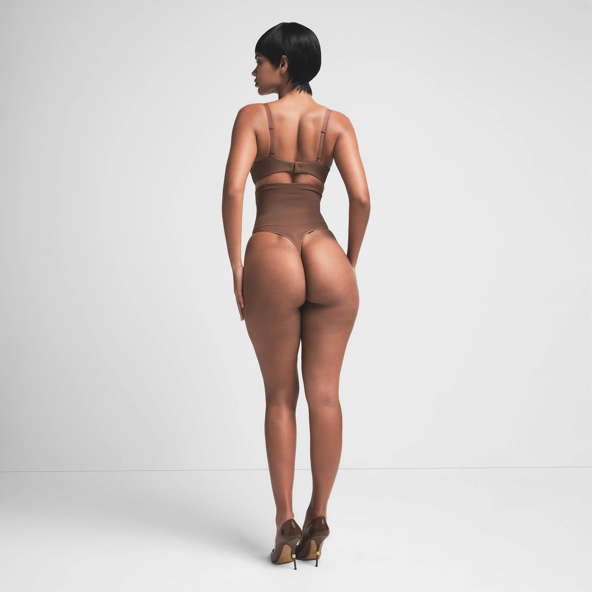 CORE CONTROL HIGH-WAISTED THONG | JASPER ON A MODEL BACK VIEW | FOCUS: 0.0, 1.0, 0.9