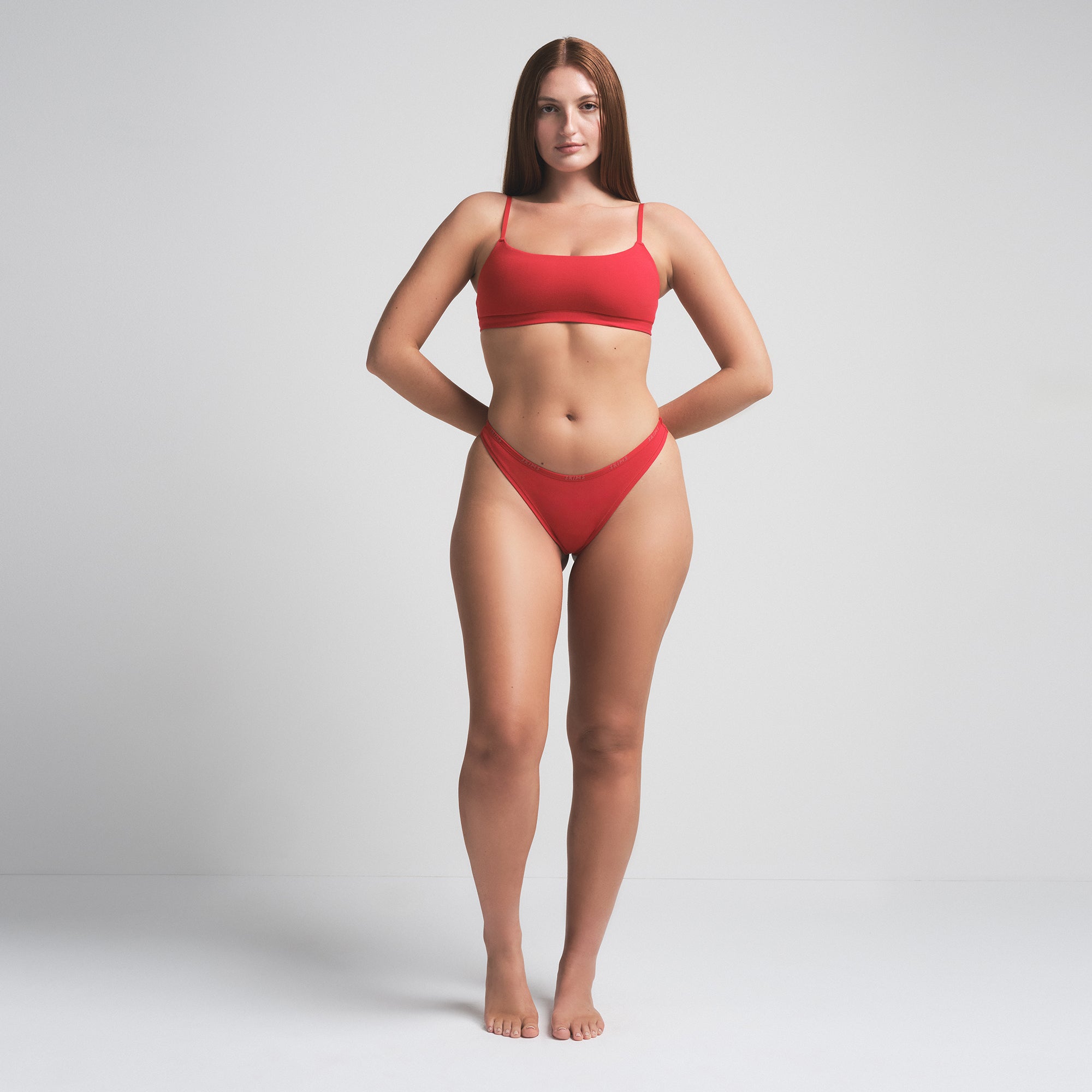 【SKIMS】DIPPED THONG 5-PACK▲Tバック▲ソング▲ランジェリー COTTON JERSEY DIPPED THONG 5-PACK | RED BRICK MULTI