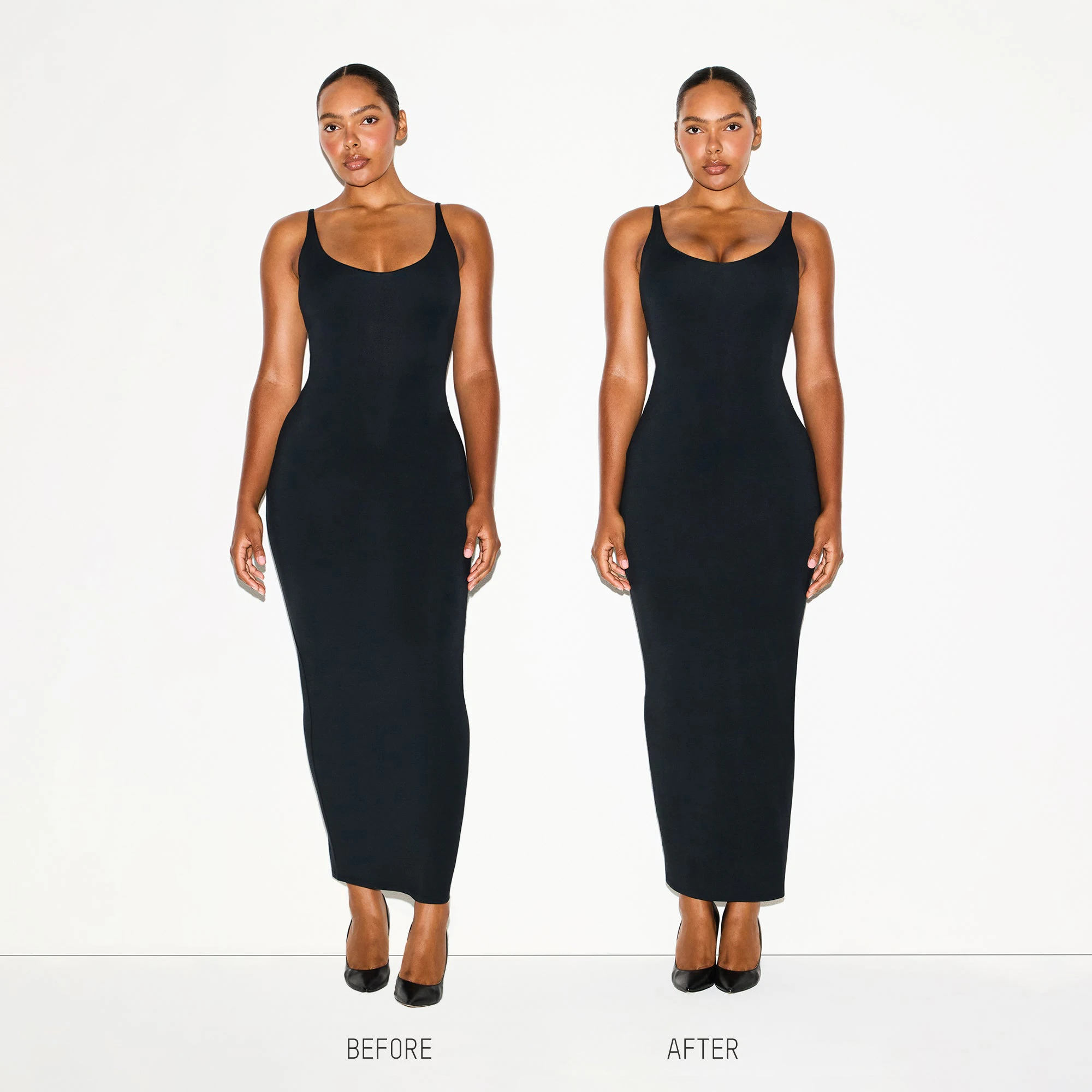 SKIMS BODY CORE SCULPT WAIST CINCHER THONG | ON A MODEL SIDE VIEW @ | FOCUS: 0.0, 1.0, 0.9