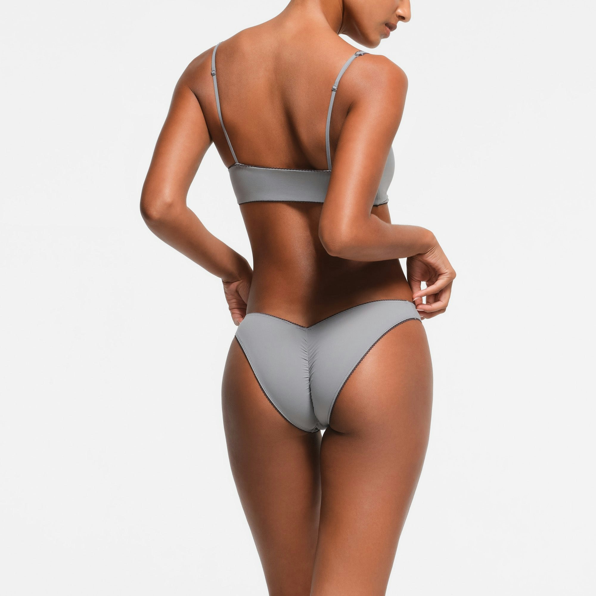 FITS EVERYBODY PICOT TRIM TANGA | PACIFIC ON A MODEL BACK VIEW