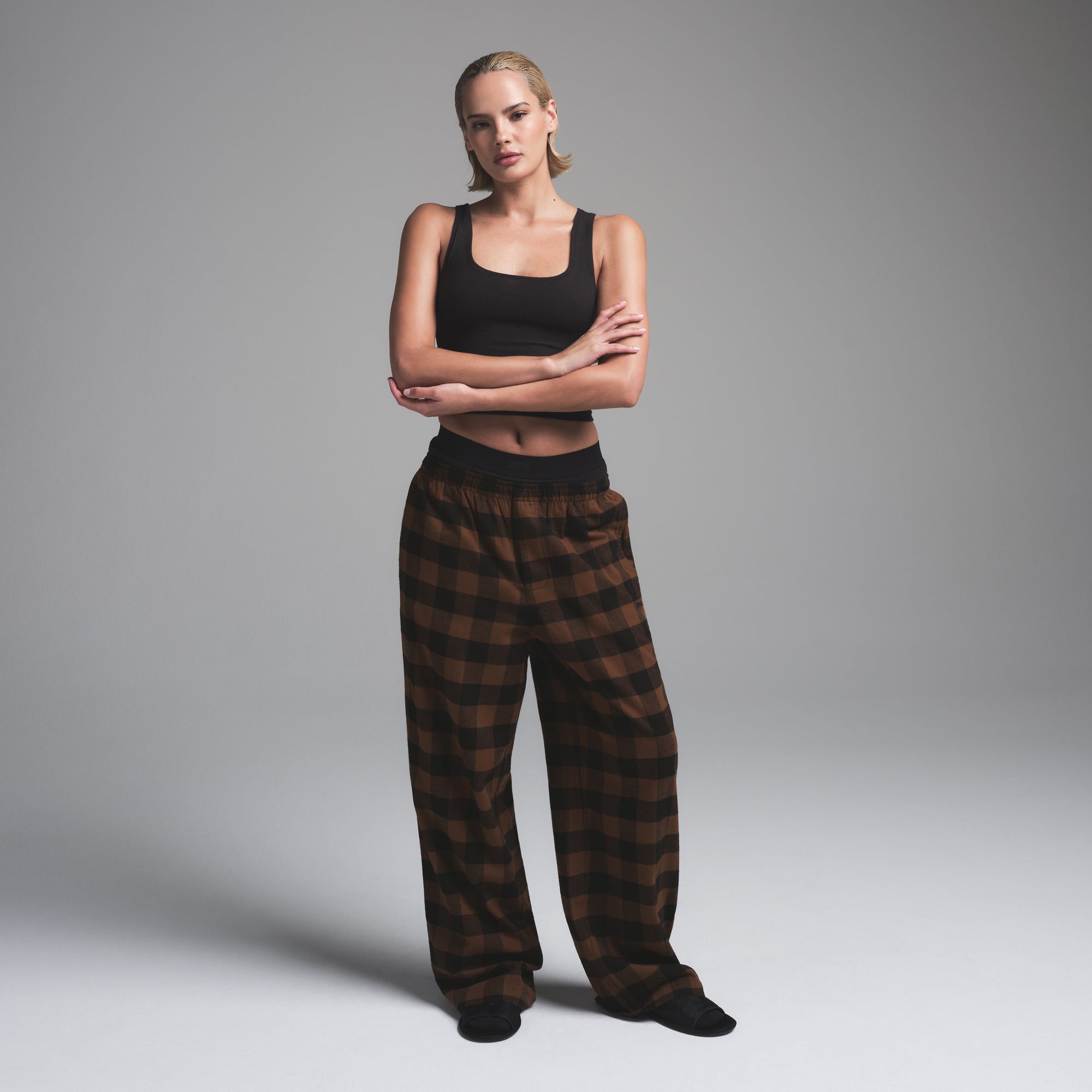 FLANNEL SLEEP STRAIGHT LEG PANT | JASPER BUFFALO CHECK | XXS