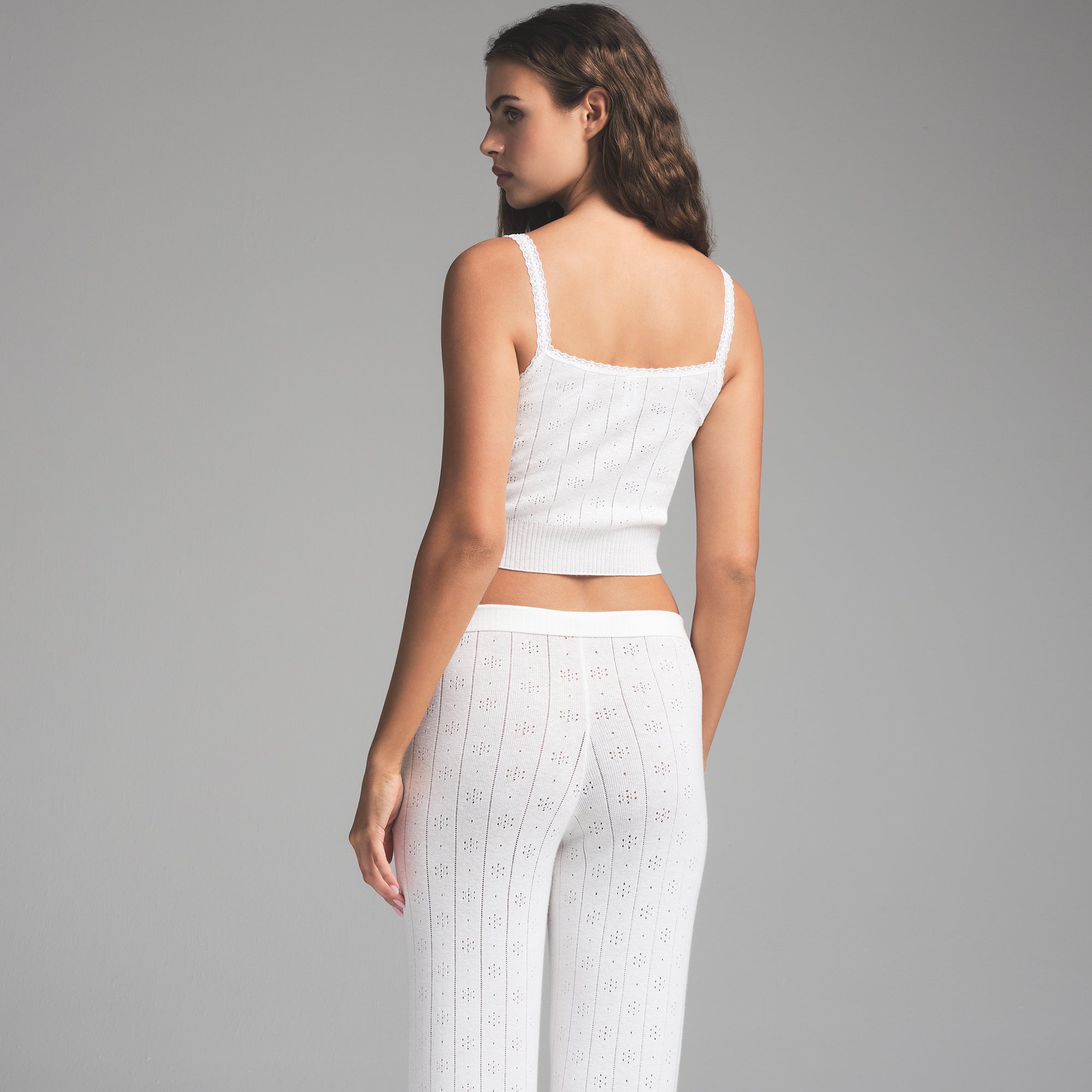 SWEATER POINTELLE STRAIGHT LEG PANT | MARBLE
